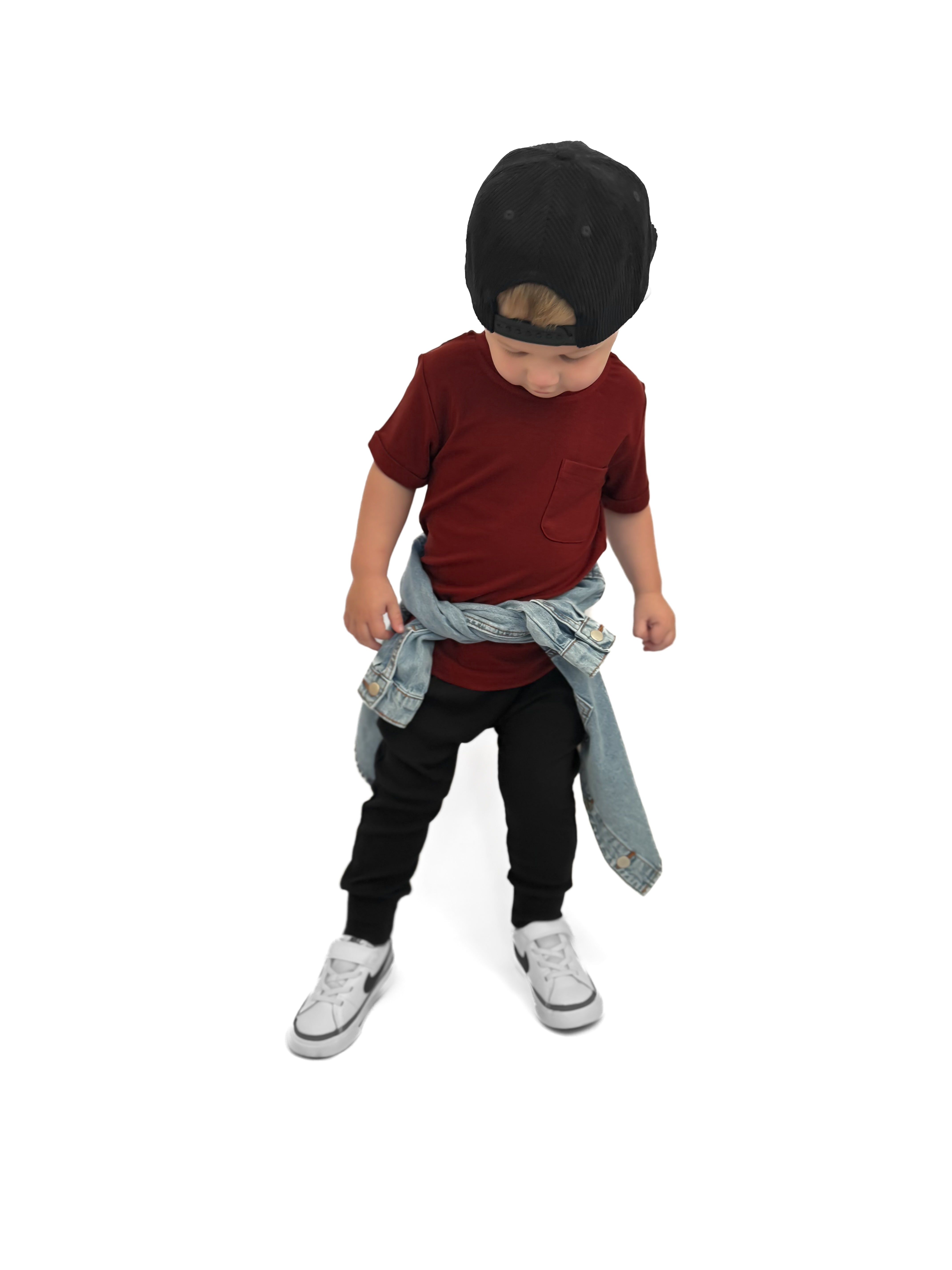 Bamboo Pocket Tee - Wine