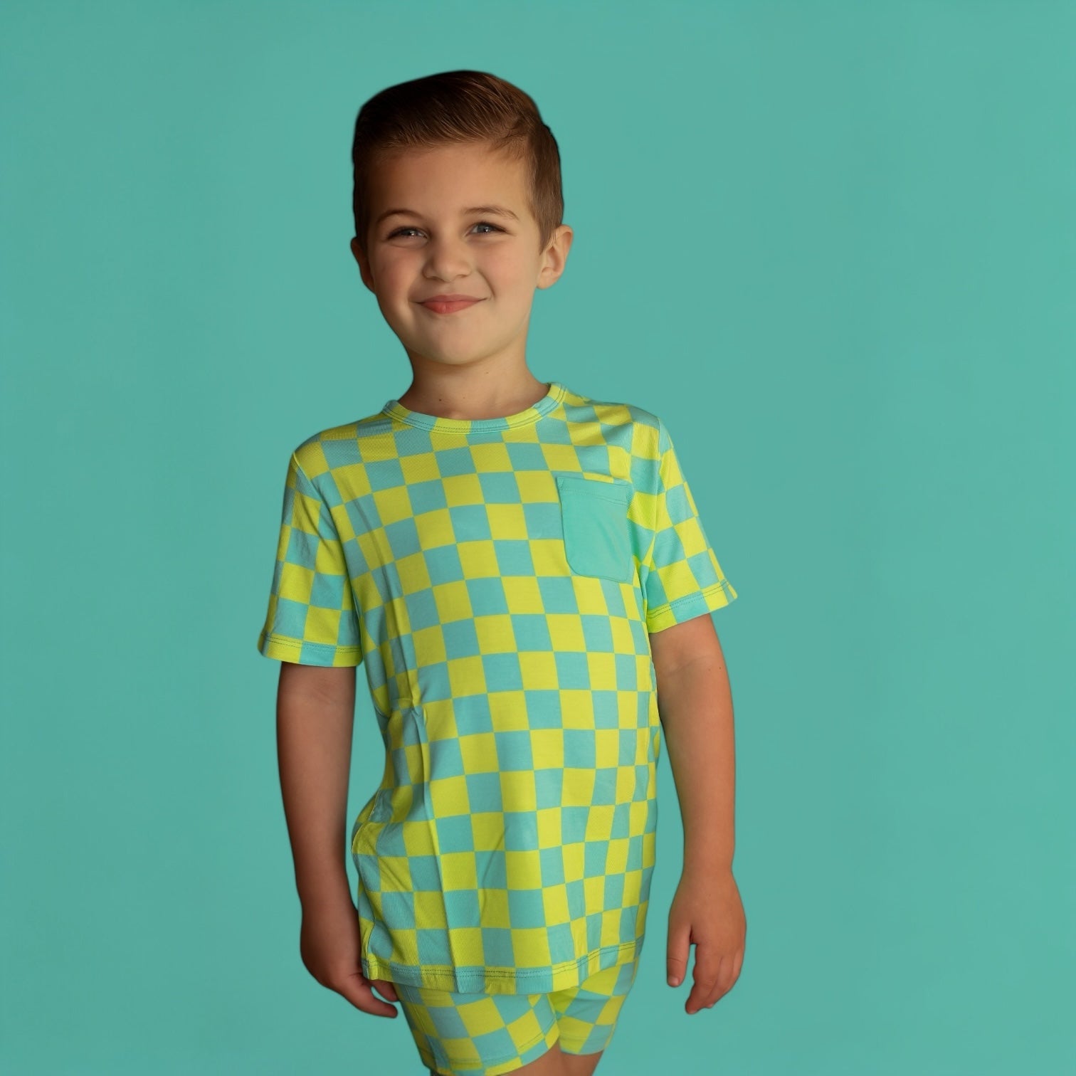 Be Bold Checkers Dream Pocket Tee