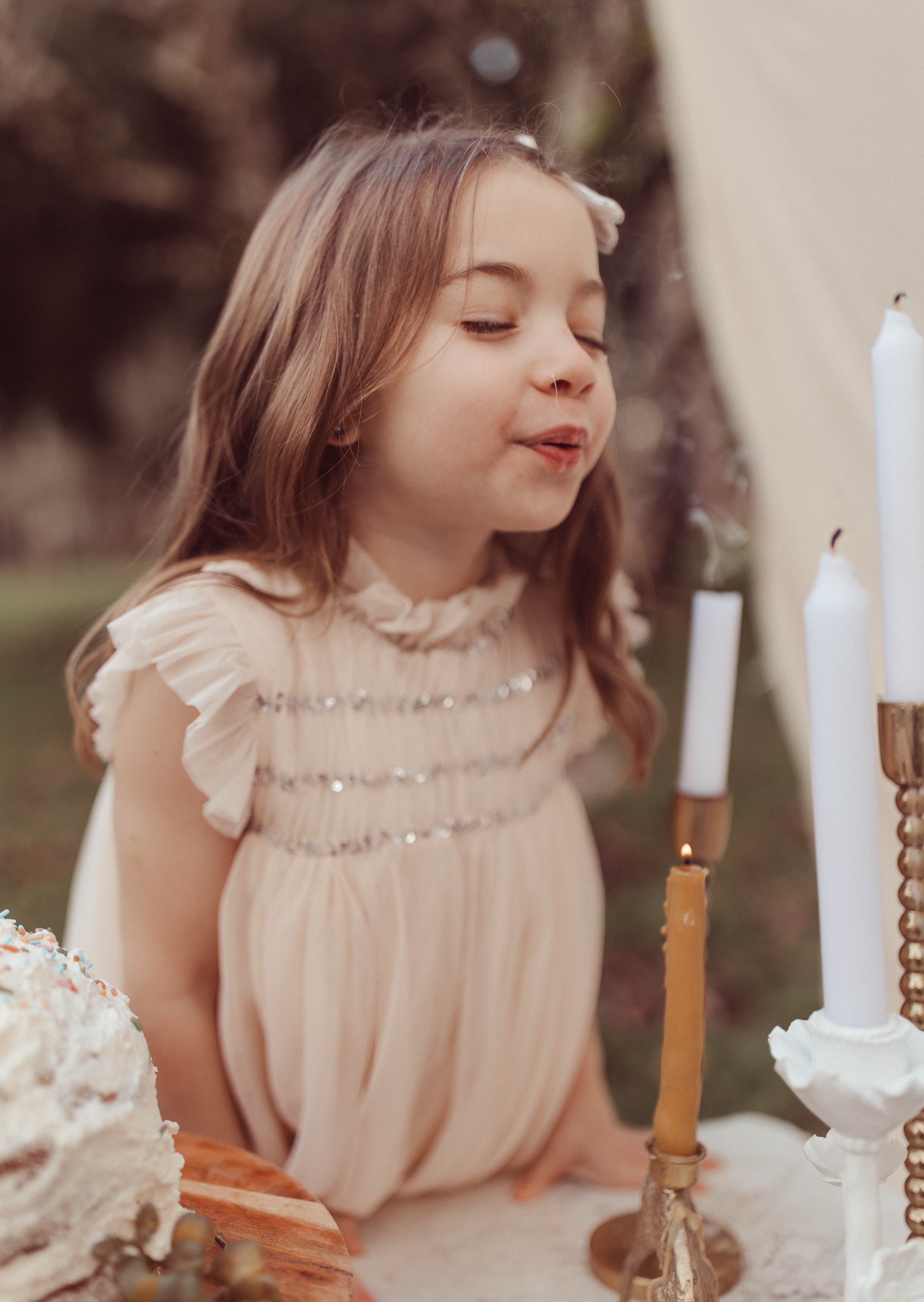 Scarlett | Cotton Tulle Dress | Vintage Cream