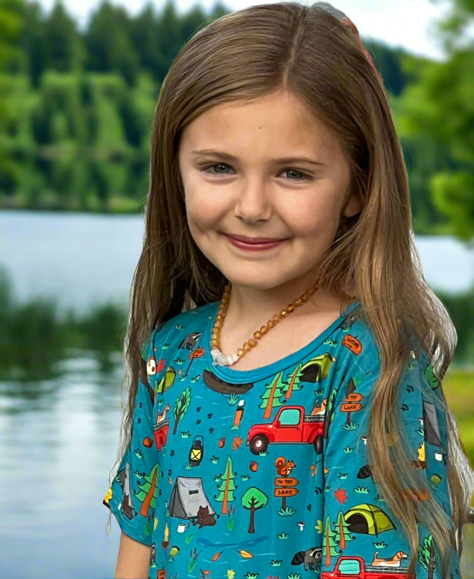 Camp Popoki Bamboo Two Piece Shorts Pajama Set