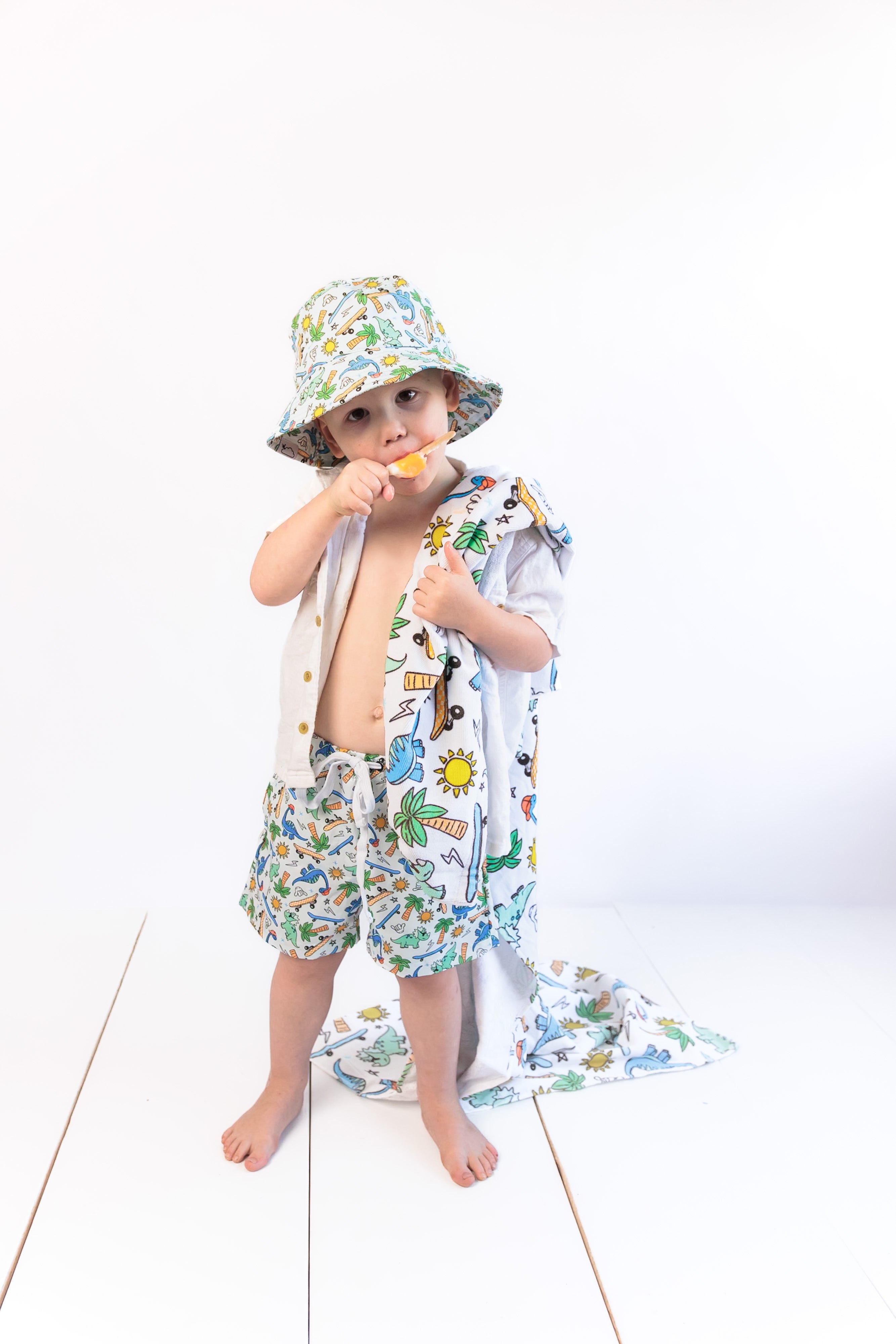 Exclusive Surf-o-saurus Dream Swim Trunks