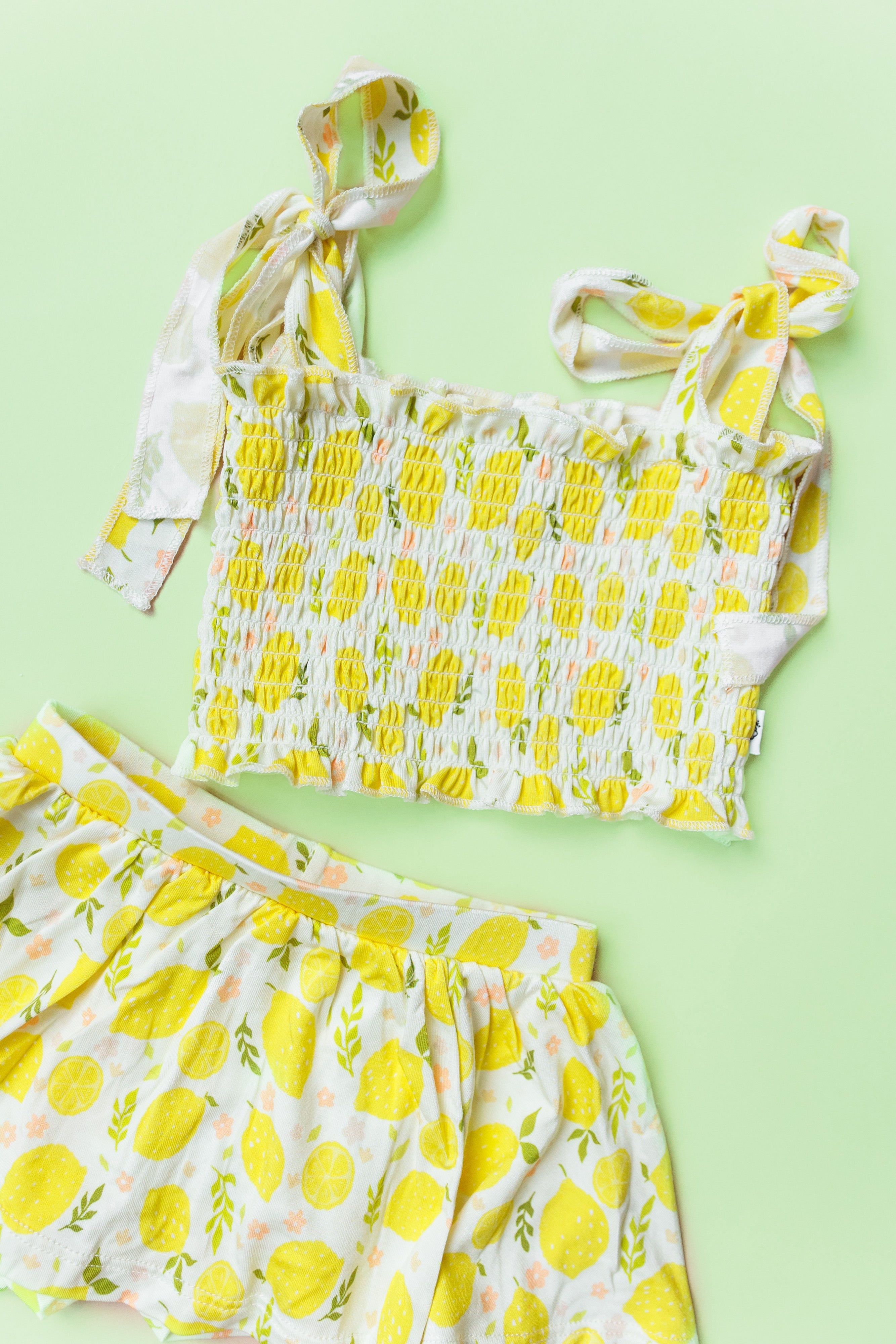Lemon Blossoms Dream Smocked Skort Set