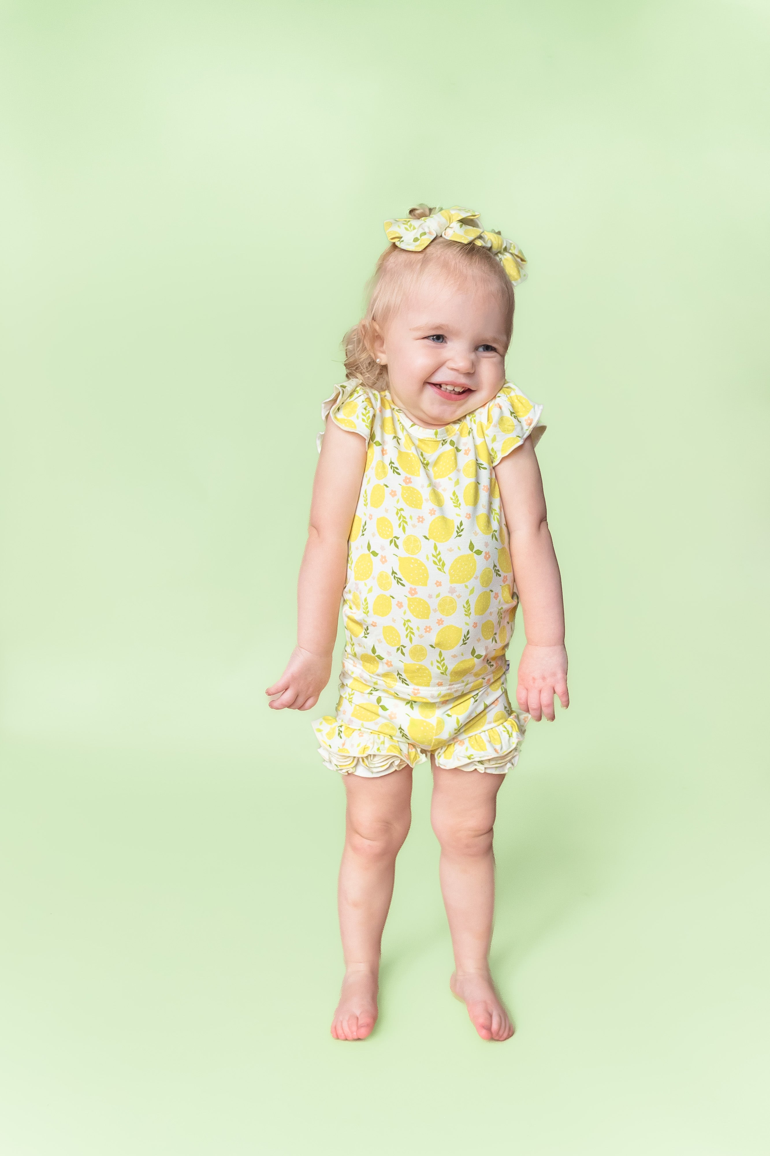 Lemon Blossoms Dream Ruffle Shorts