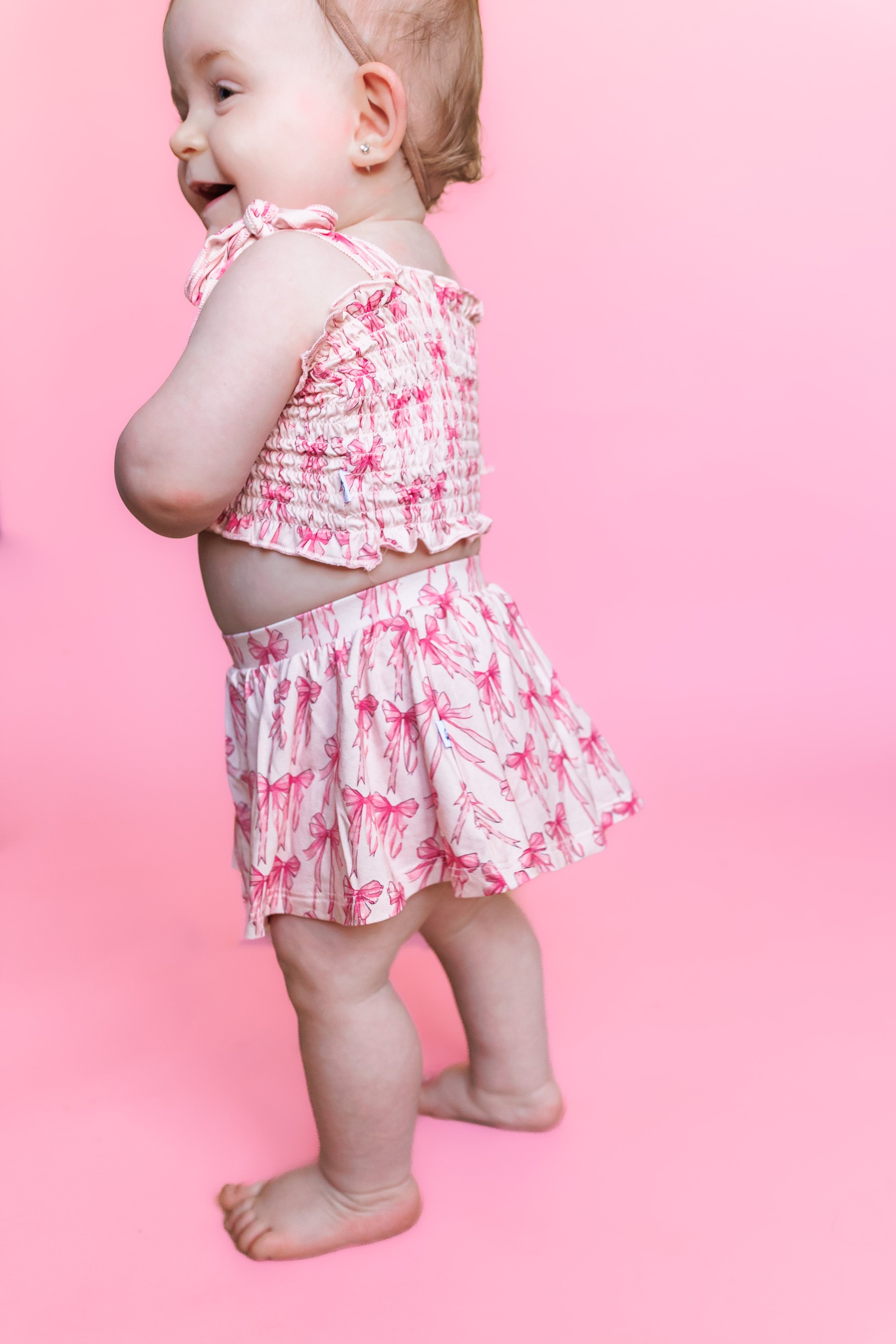 Bow Cute Dream Smocked Skort Set