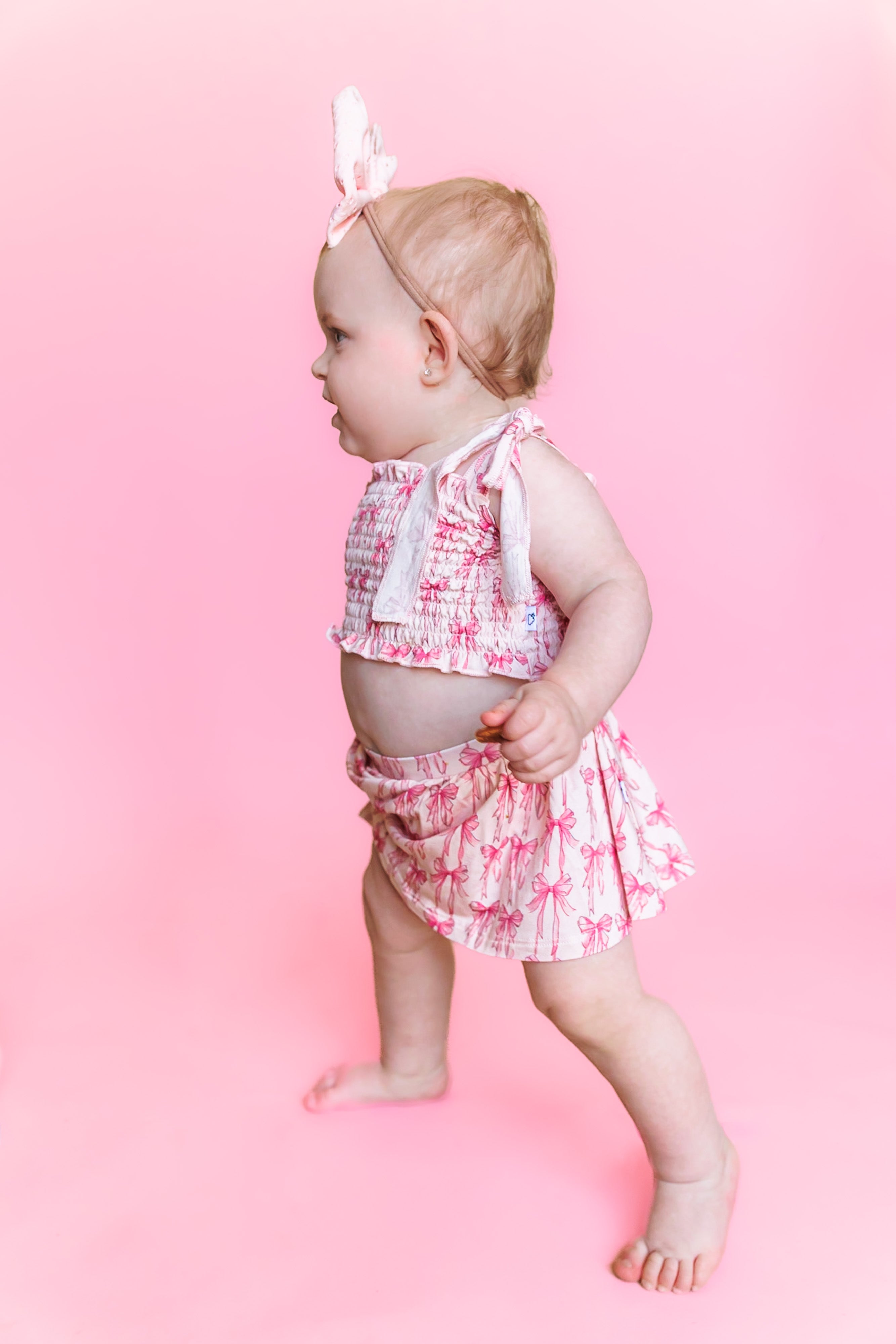Bow Cute Dream Smocked Skort Set