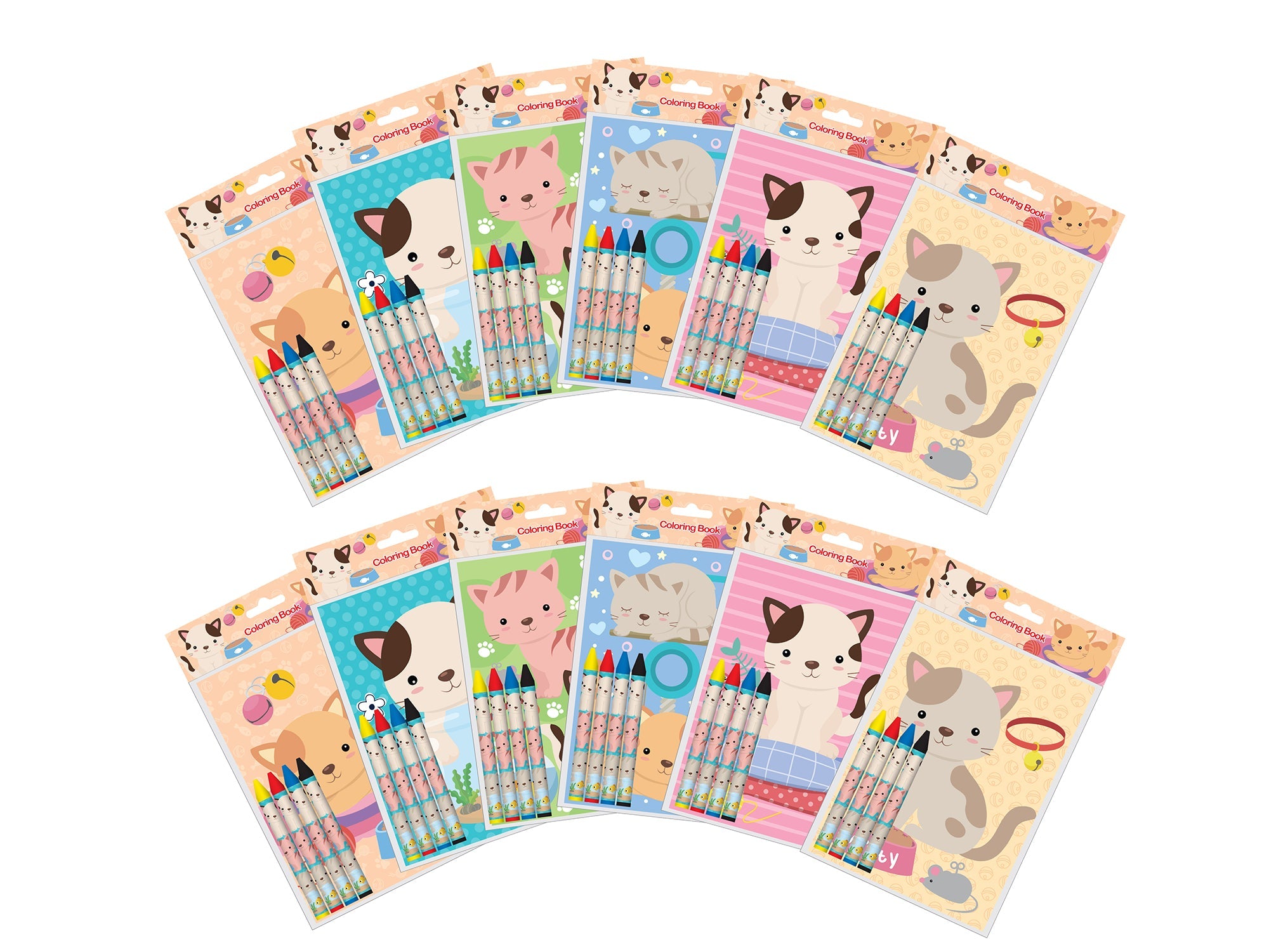 Cats Coloring Books - Set Of 6 Or 12