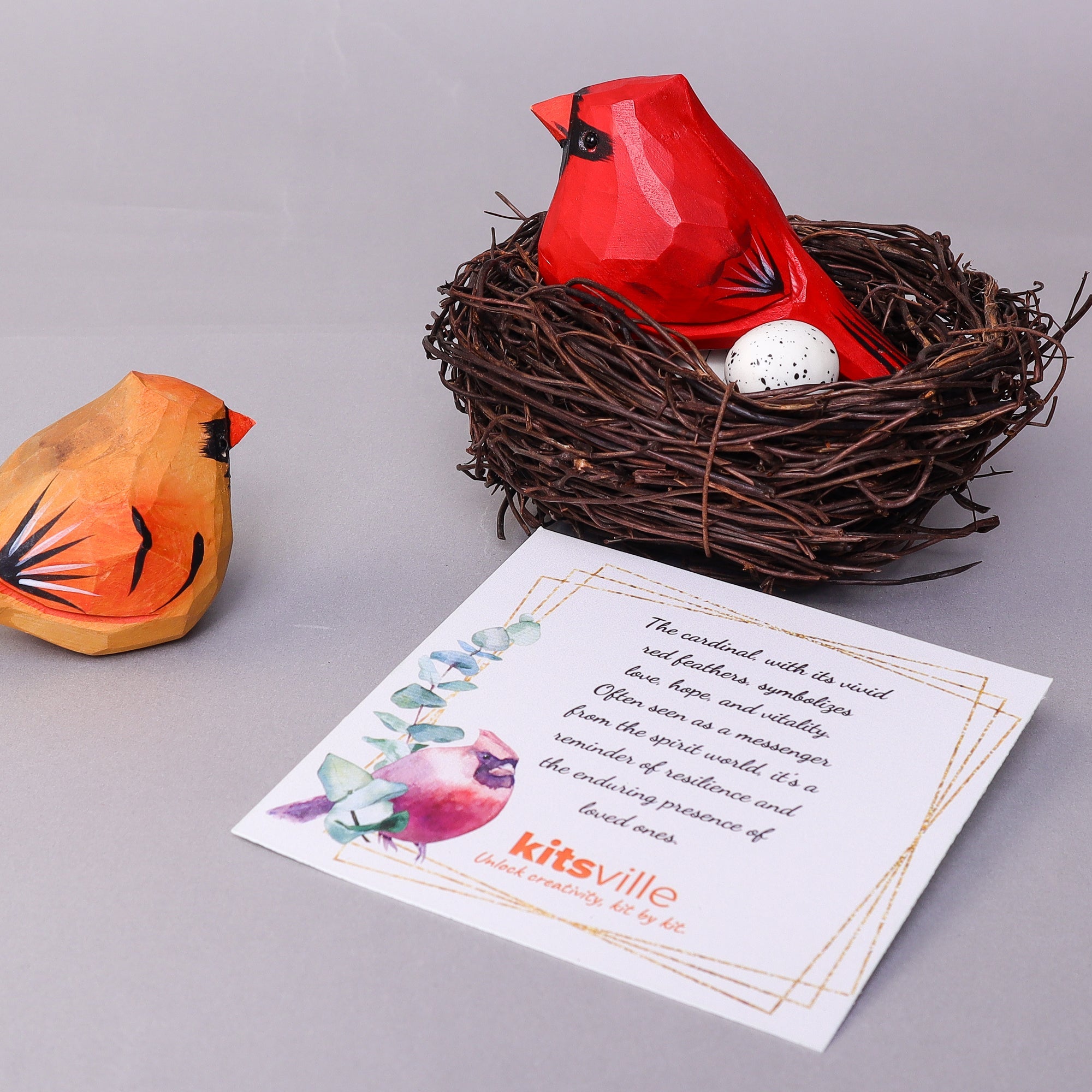 Handmade Bird Nest With Realistic Eggs — Natural Decor Or Companion For Hand-carved Bird Figures