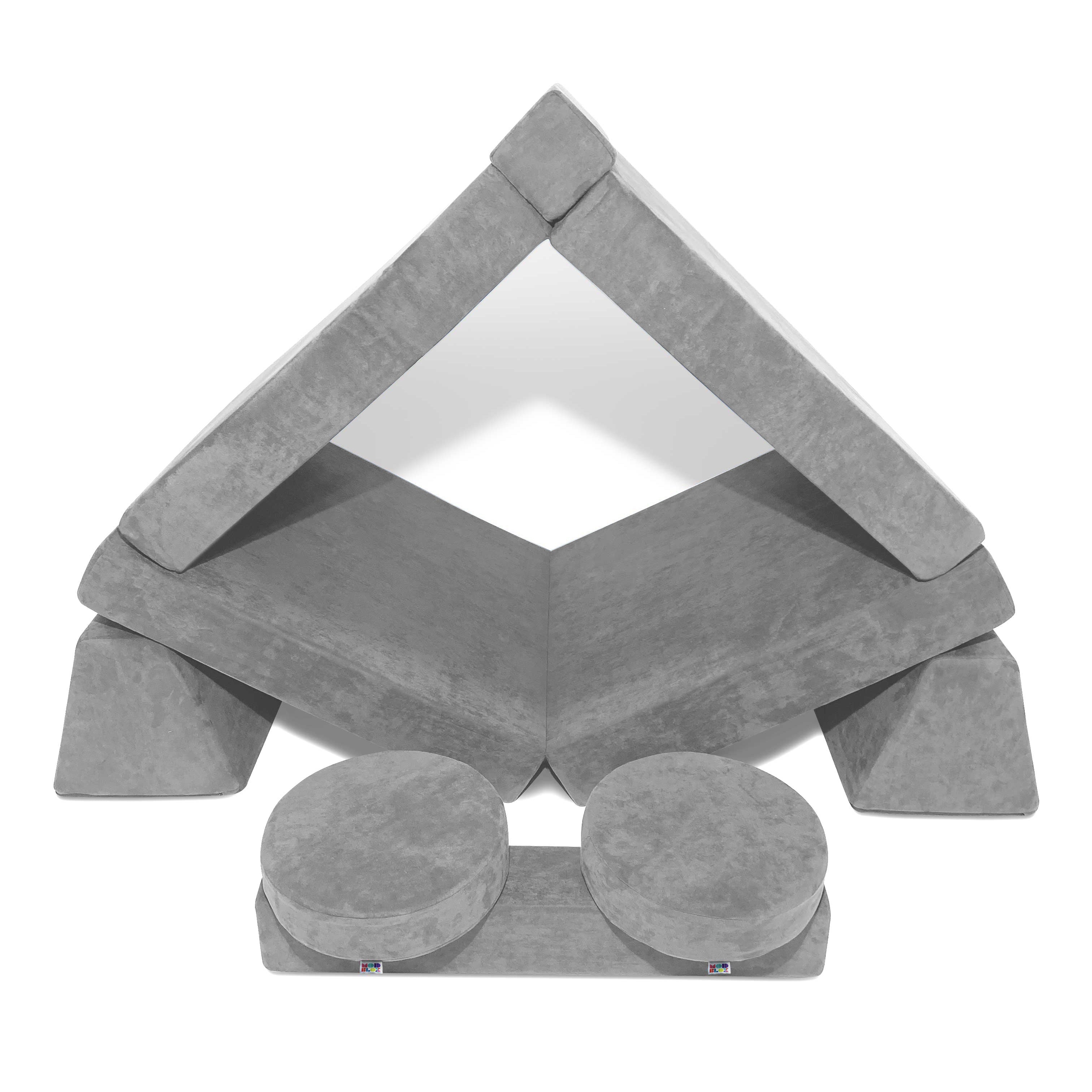 10 Piece Large Soft Furniture Playset Modular Microsuede Foam Play Couch For Creative Kids