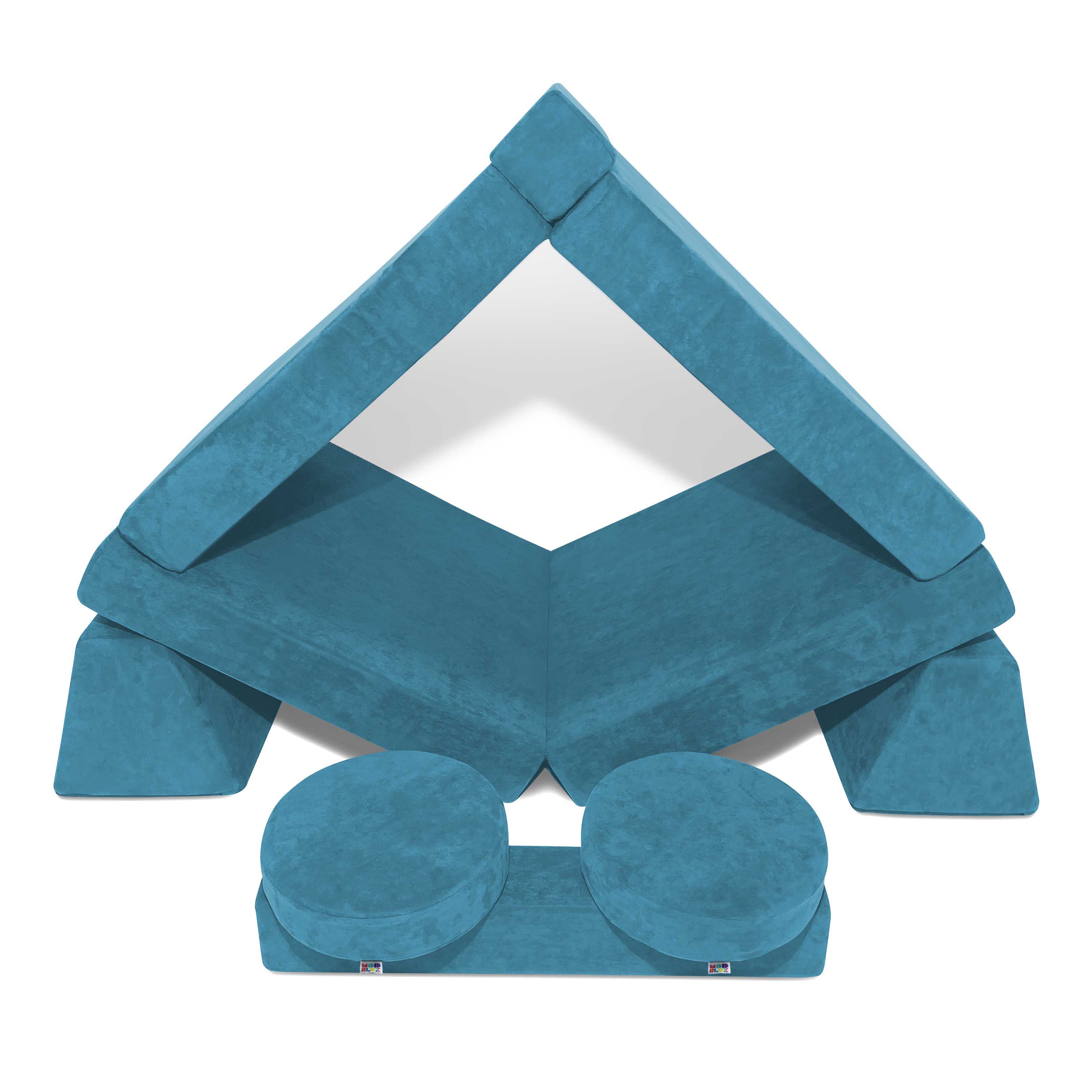 10 Piece Large Soft Furniture Playset Modular Microsuede Foam Play Couch For Creative Kids