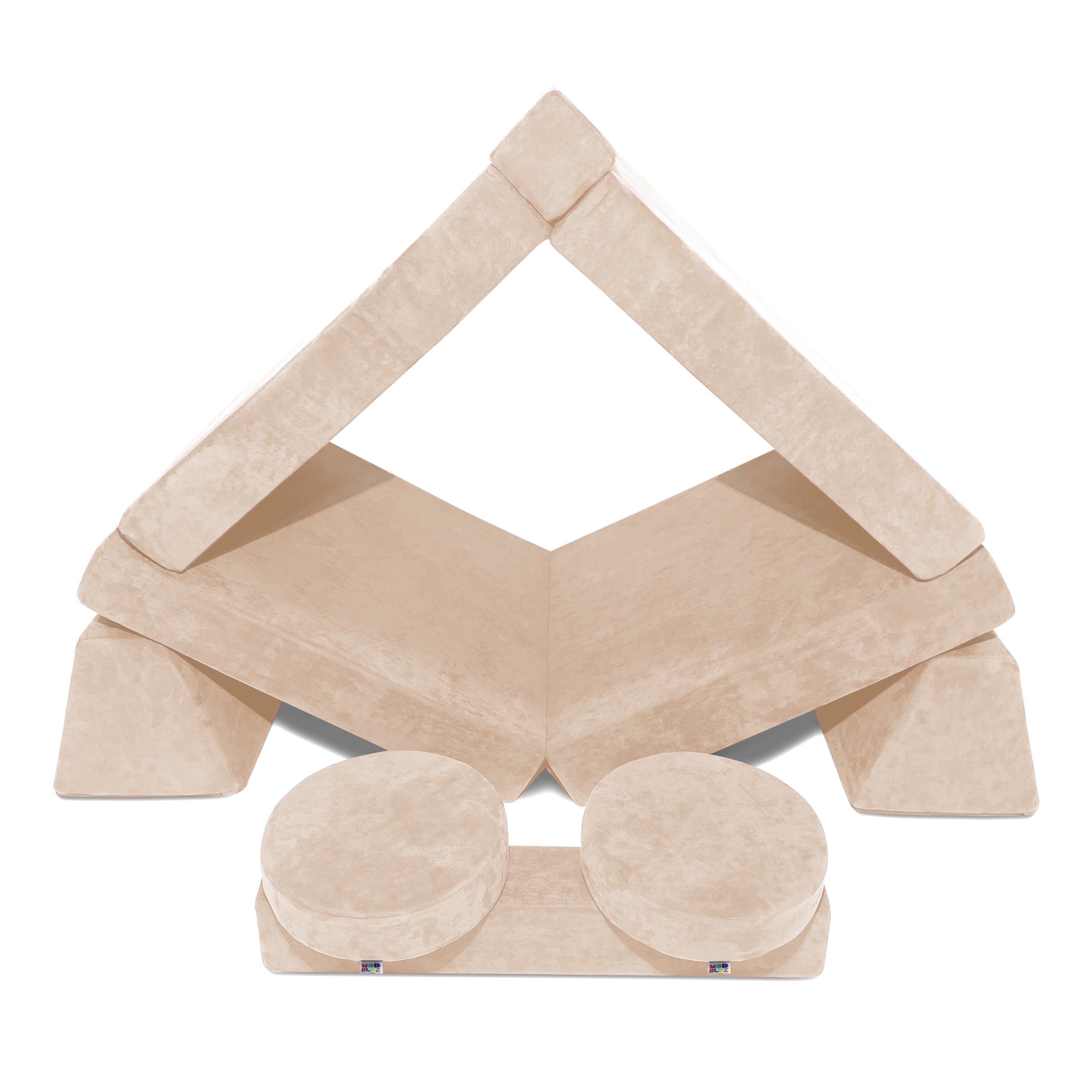 10 Piece Large Soft Furniture Playset Modular Microsuede Foam Play Couch For Creative Kids