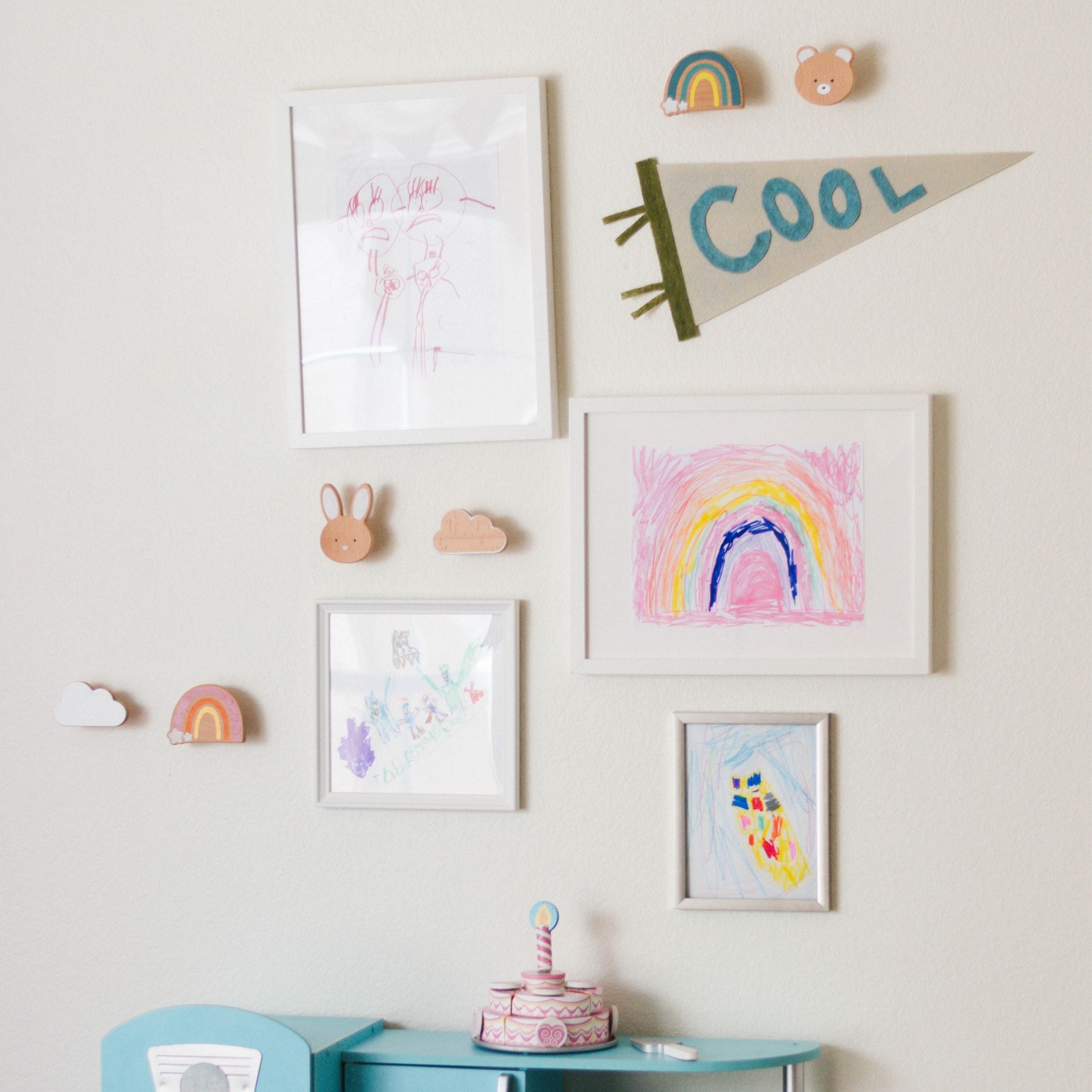 Wonderbee™ Dusty Pink Rainbow Decorative Painted Wall Hook