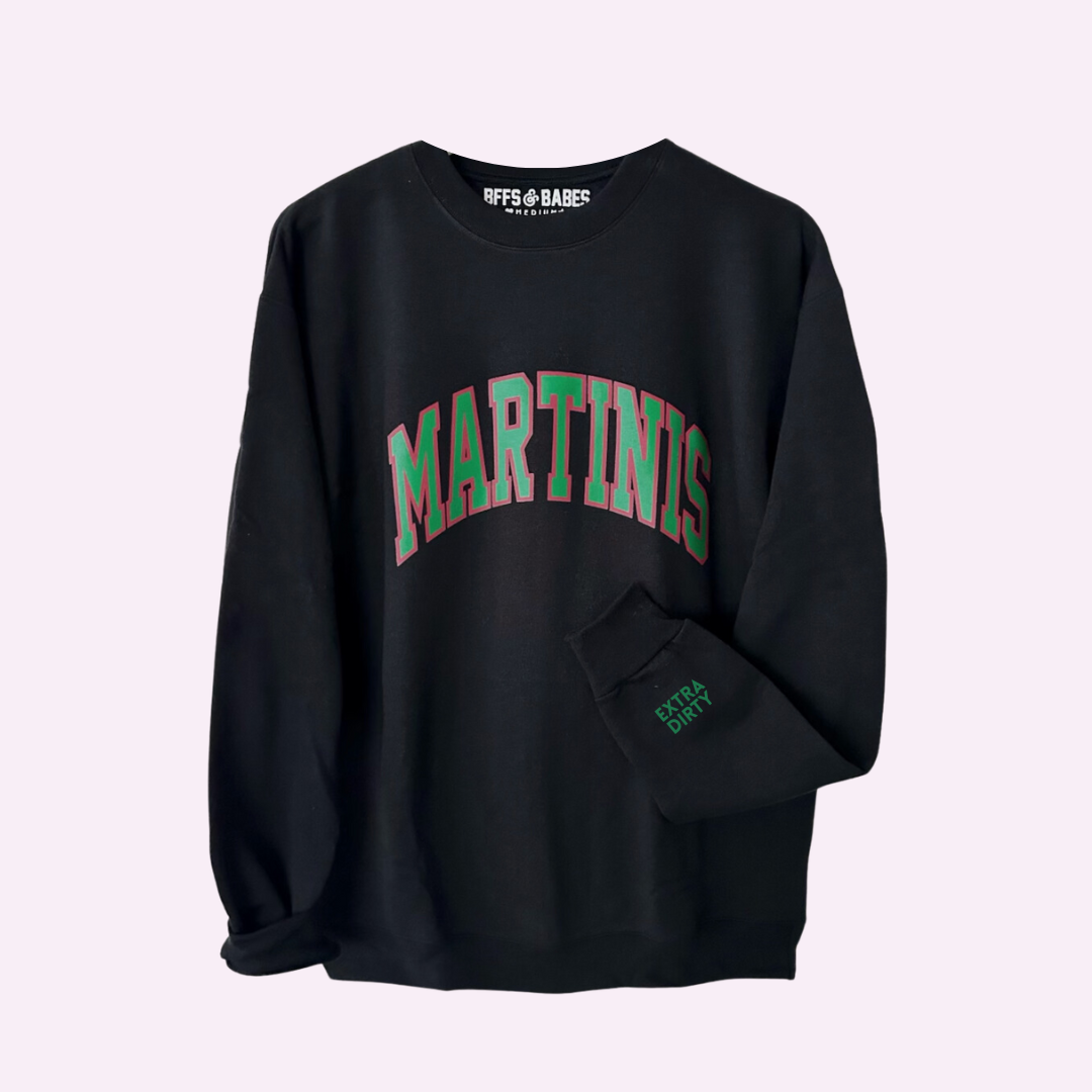 Martinis ♡ Sweatshirt With Customizable Cuff