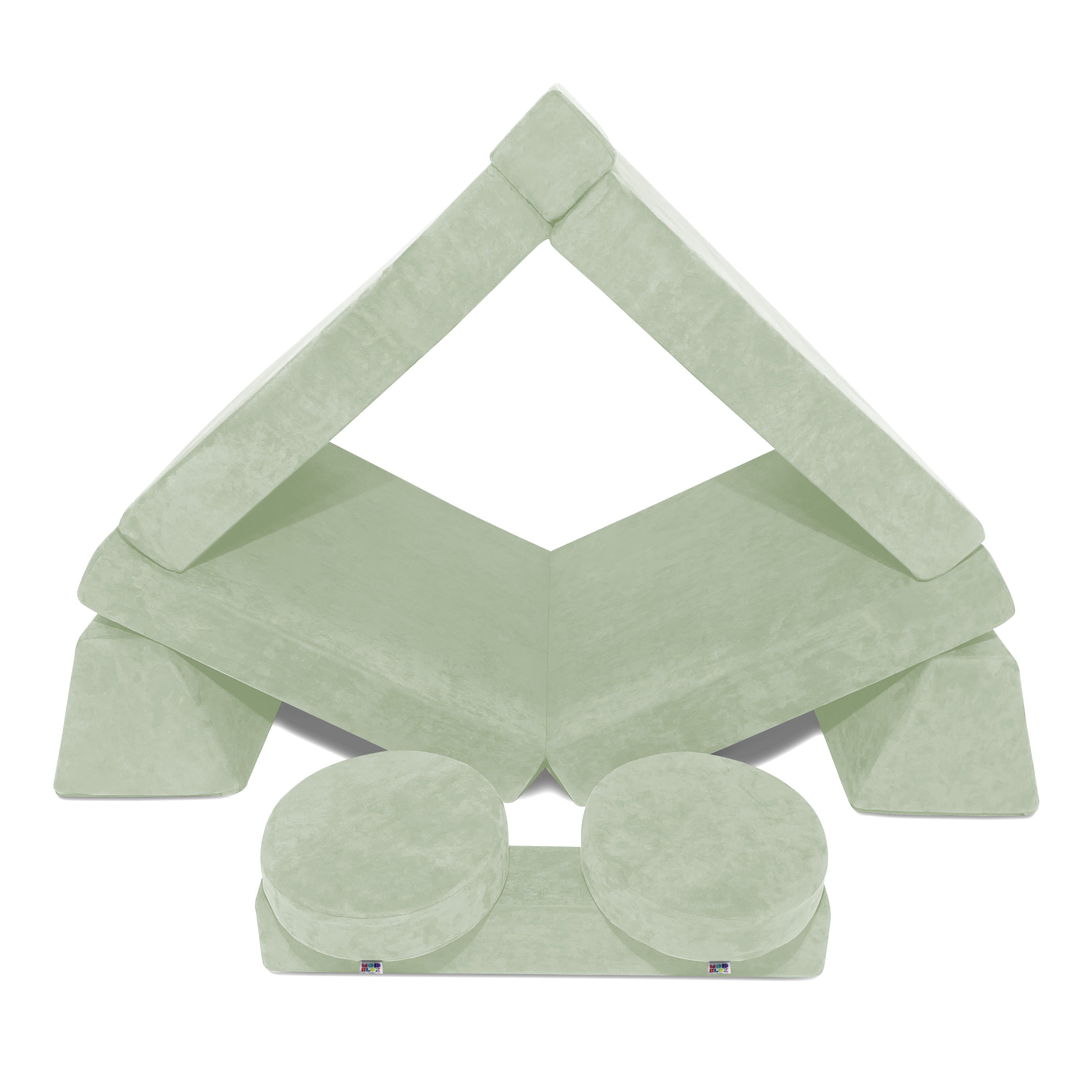 10 Piece Large Soft Furniture Playset Modular Microsuede Foam Play Couch For Creative Kids
