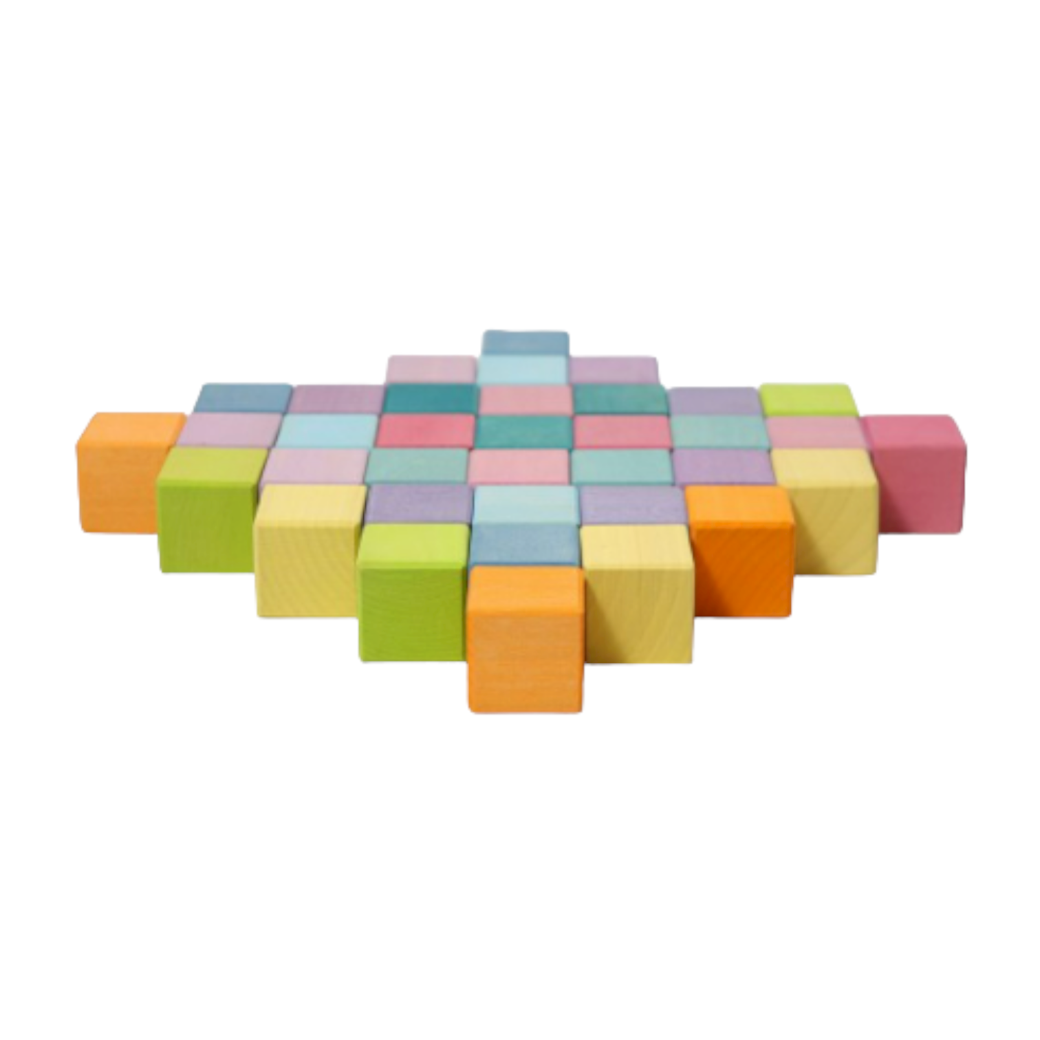 36 Pcs Stained Rainbow Mosaic Building Blocks In Pastel/macaron Colors