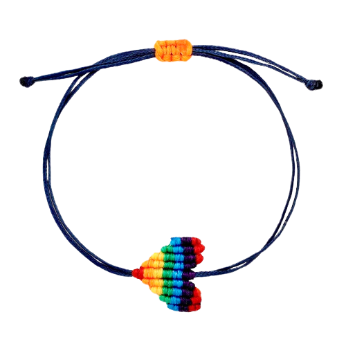 Kids Rainbow Heart Bracelet