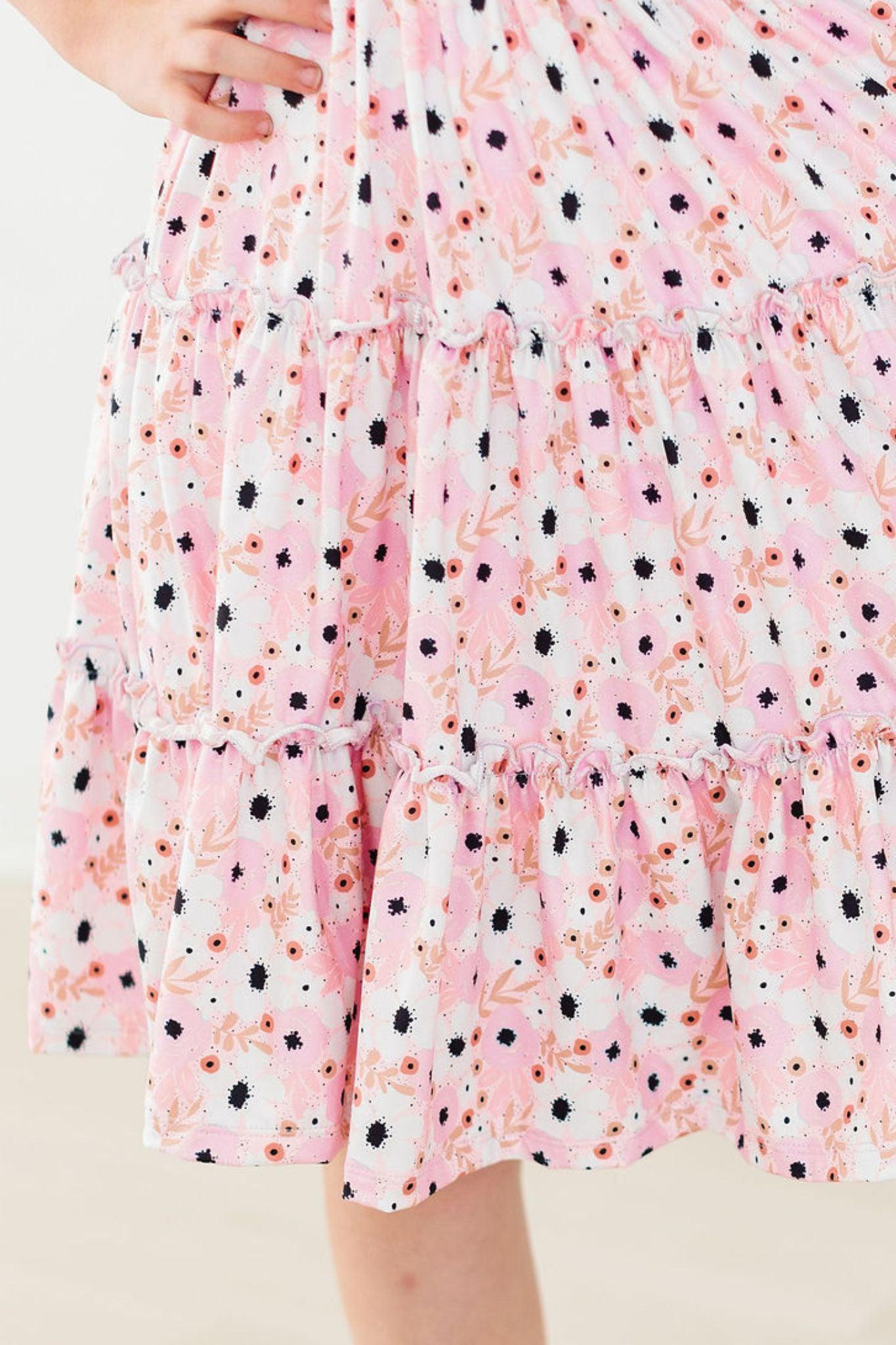 Sale Whimsical Wildflowers Smocked Ruffle Dress