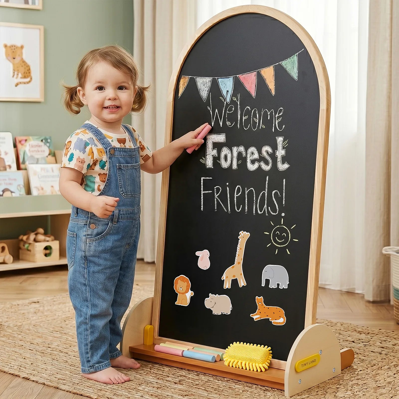 Tiny Land® Double-sided Arched Magnet Chalkboard