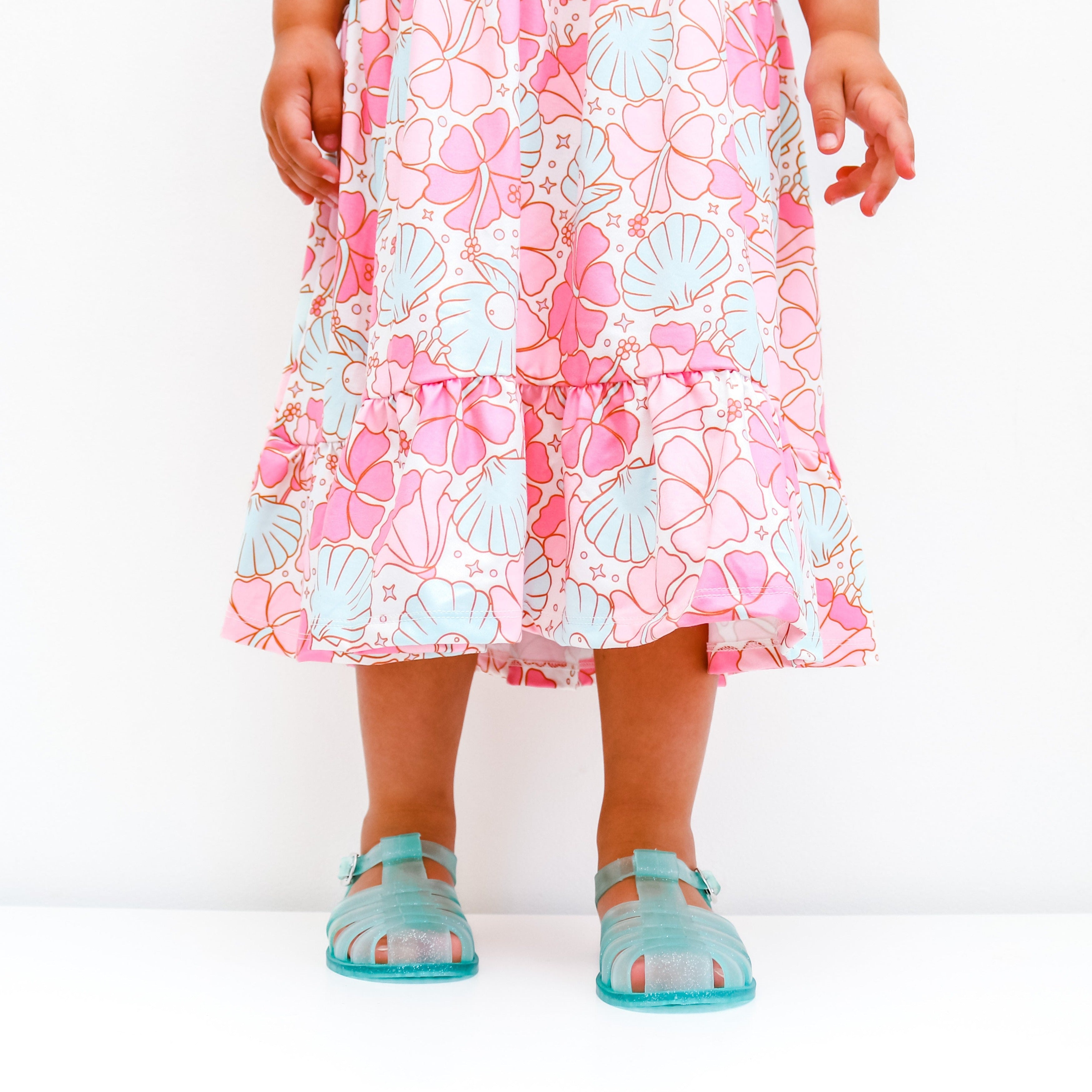 Toddler Jelly Sandals in Turquoise Glitter - Just Add Water