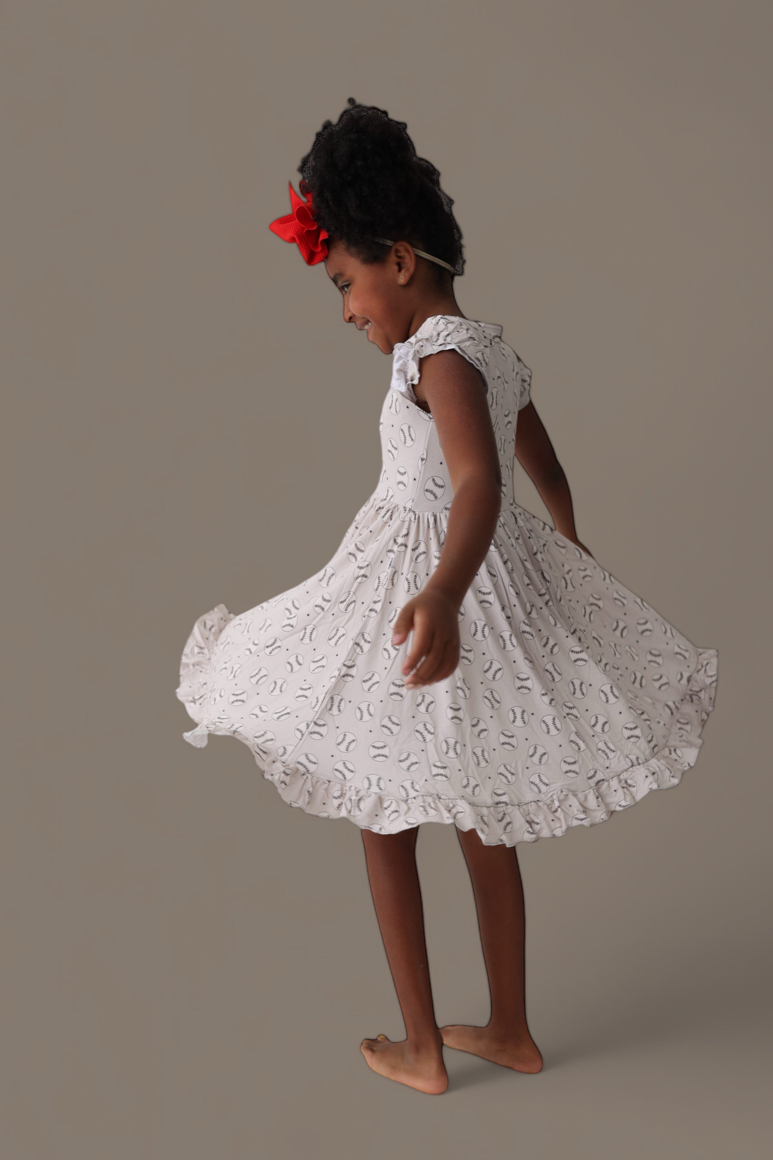 Exclusive Swing For The Stars Dream Cap Sleeve Ruffle Dress