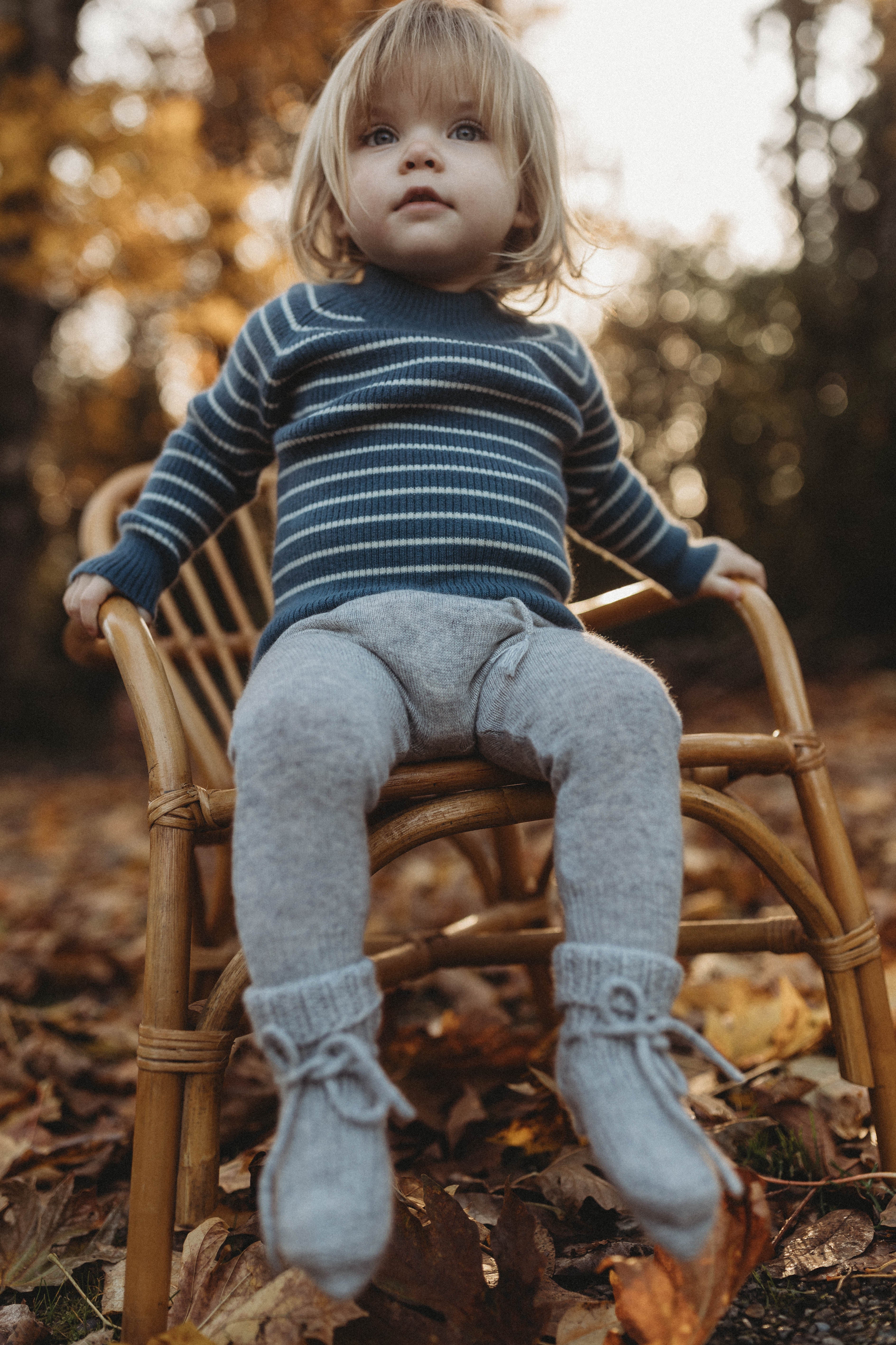 Cashmere Sweater | Navy/creme