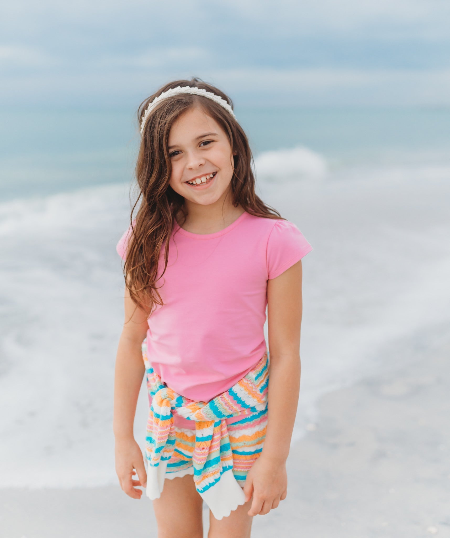 Prism Pink Flutter Sleeve Layering Shirt