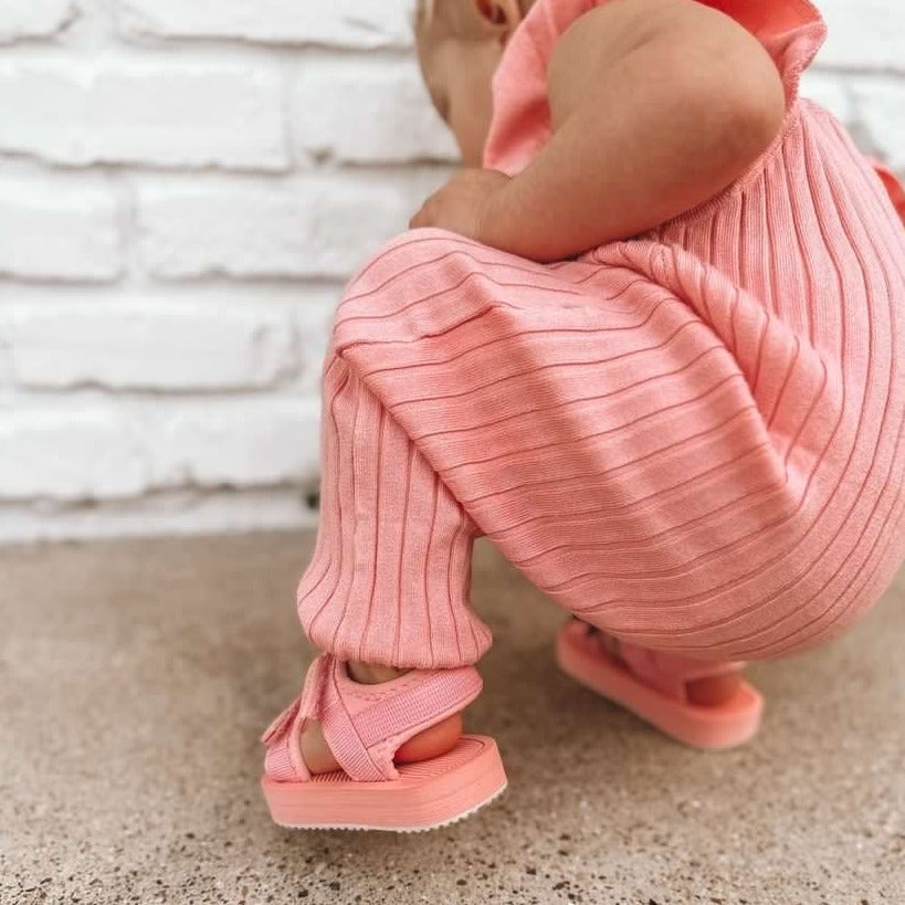 Girls Platform Sandals in Blush Pink - Tennessee Sunset