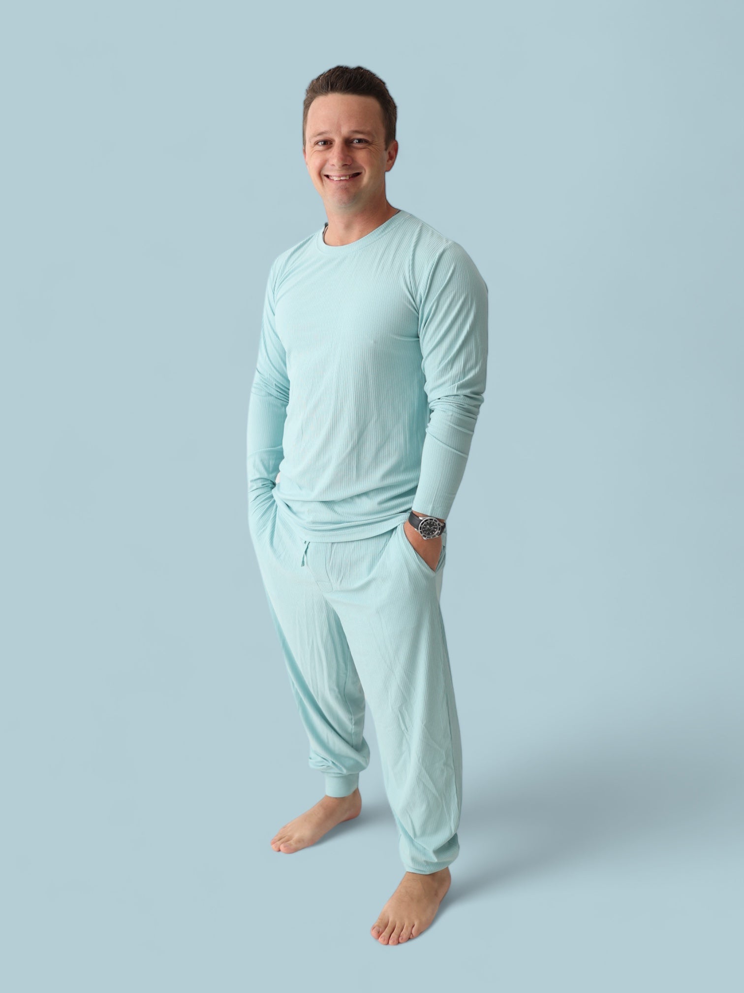 Hazy Blue Rib Men's Dream Jogger Pant