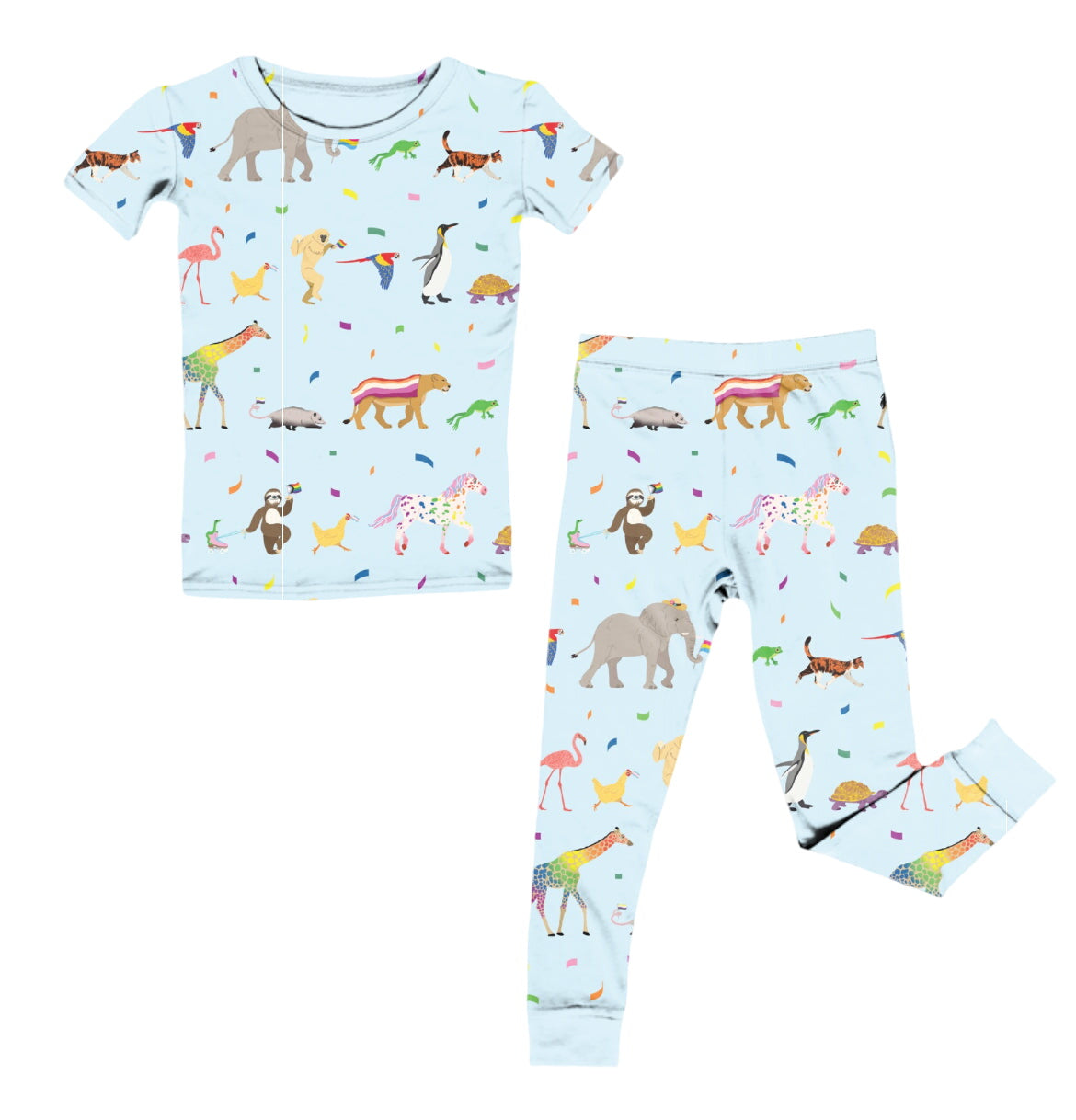 Rainbow On My Parade Bamboo Two Piece Pajama Set