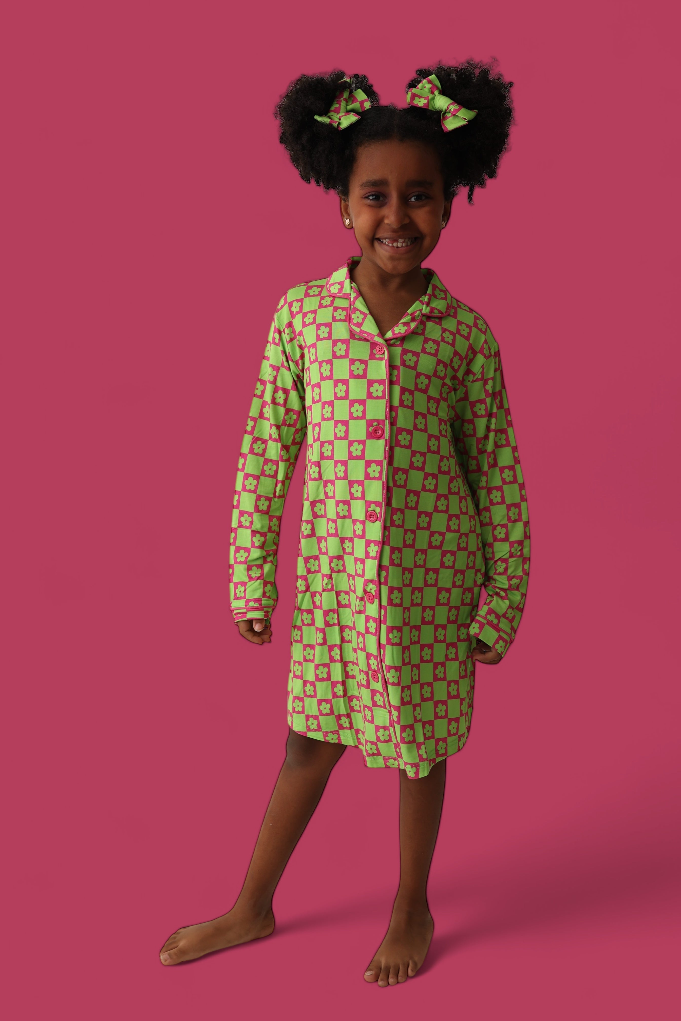 Wild Daisy Checkers Girl's Dream Gown