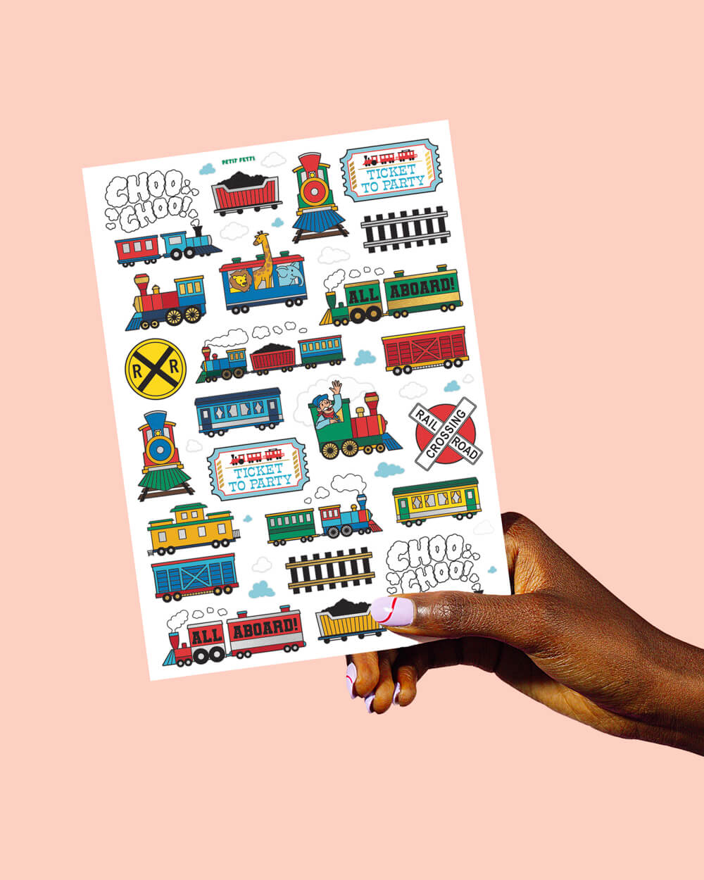 Train 🚂 Tats - 48 Foil Temporary Tattoos