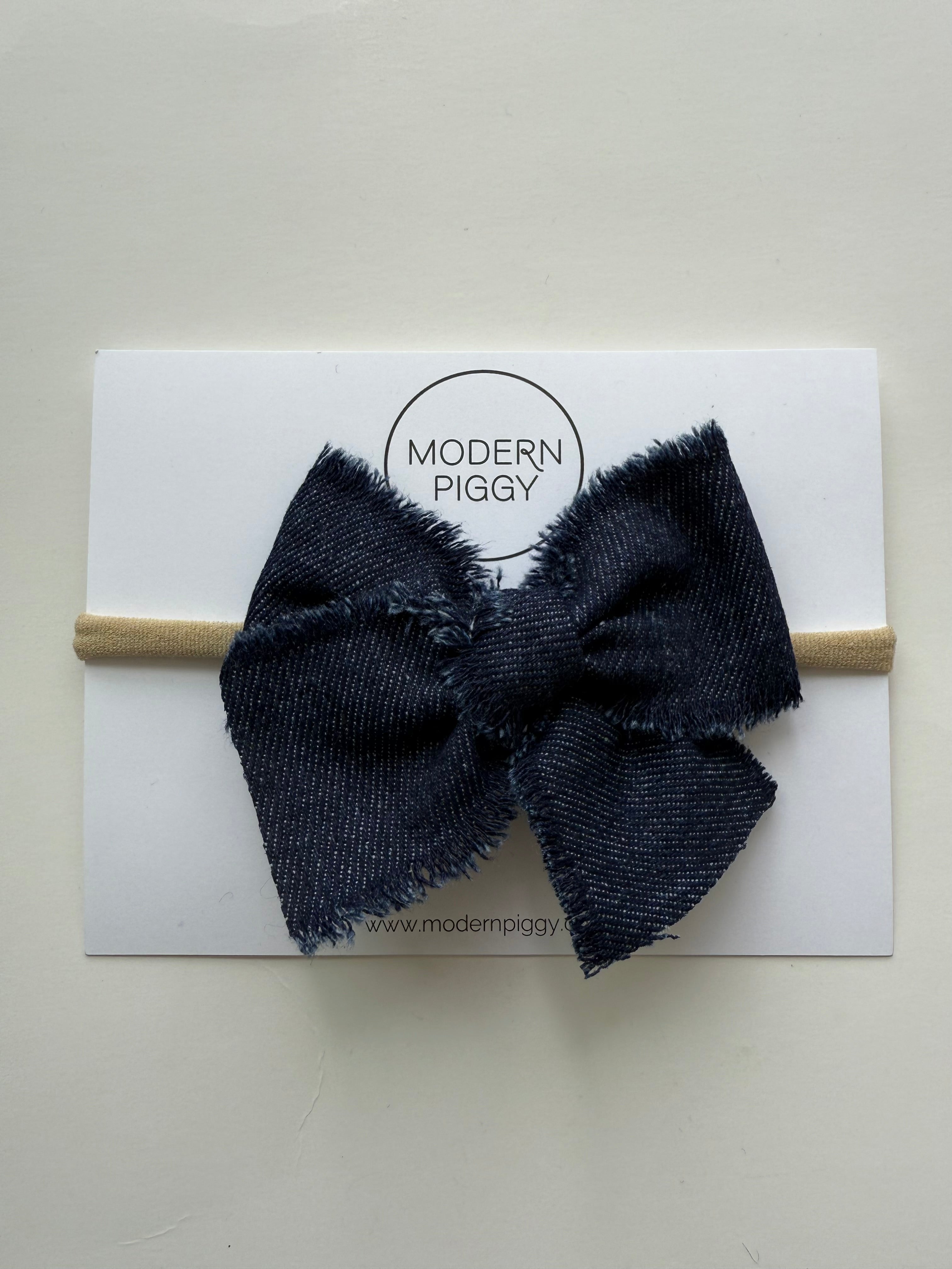 Midnight Denim | Ribbon Bow