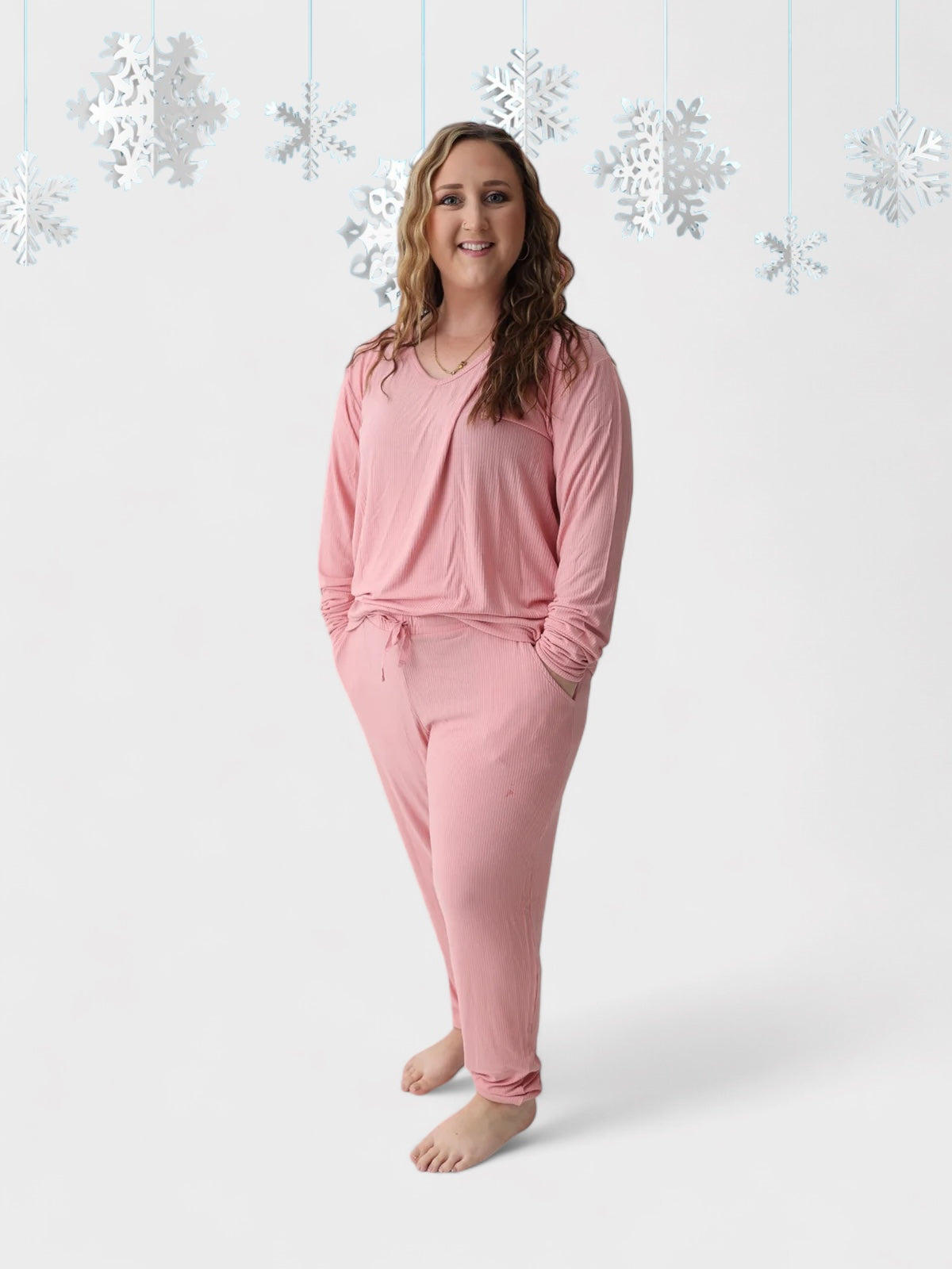 Mauve Rib Women’s Jogger Dream Set