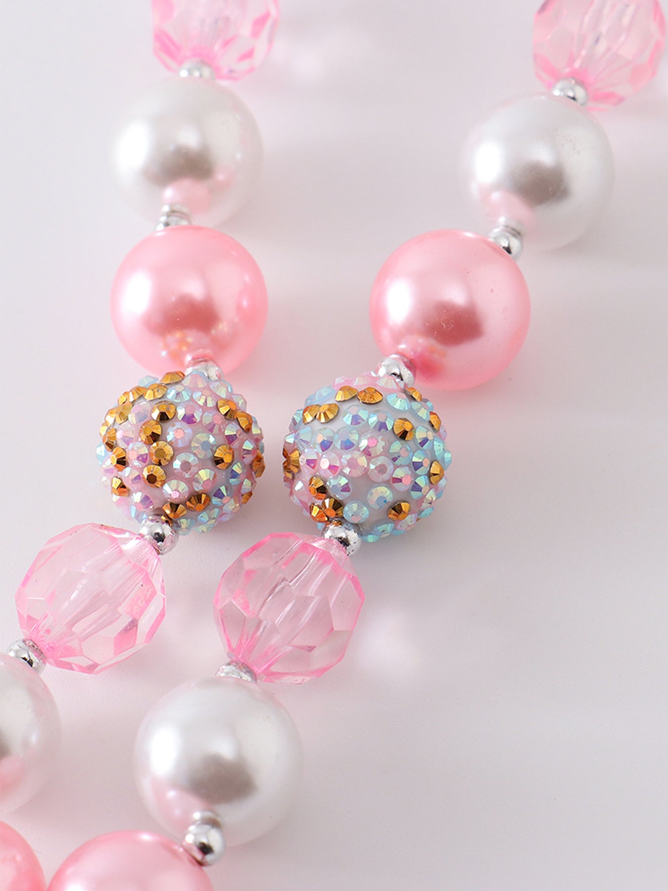 Pink Cross Bubblegum Necklace