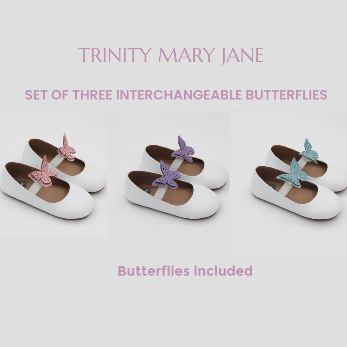 Trinity White With Interchangeable Butterflies