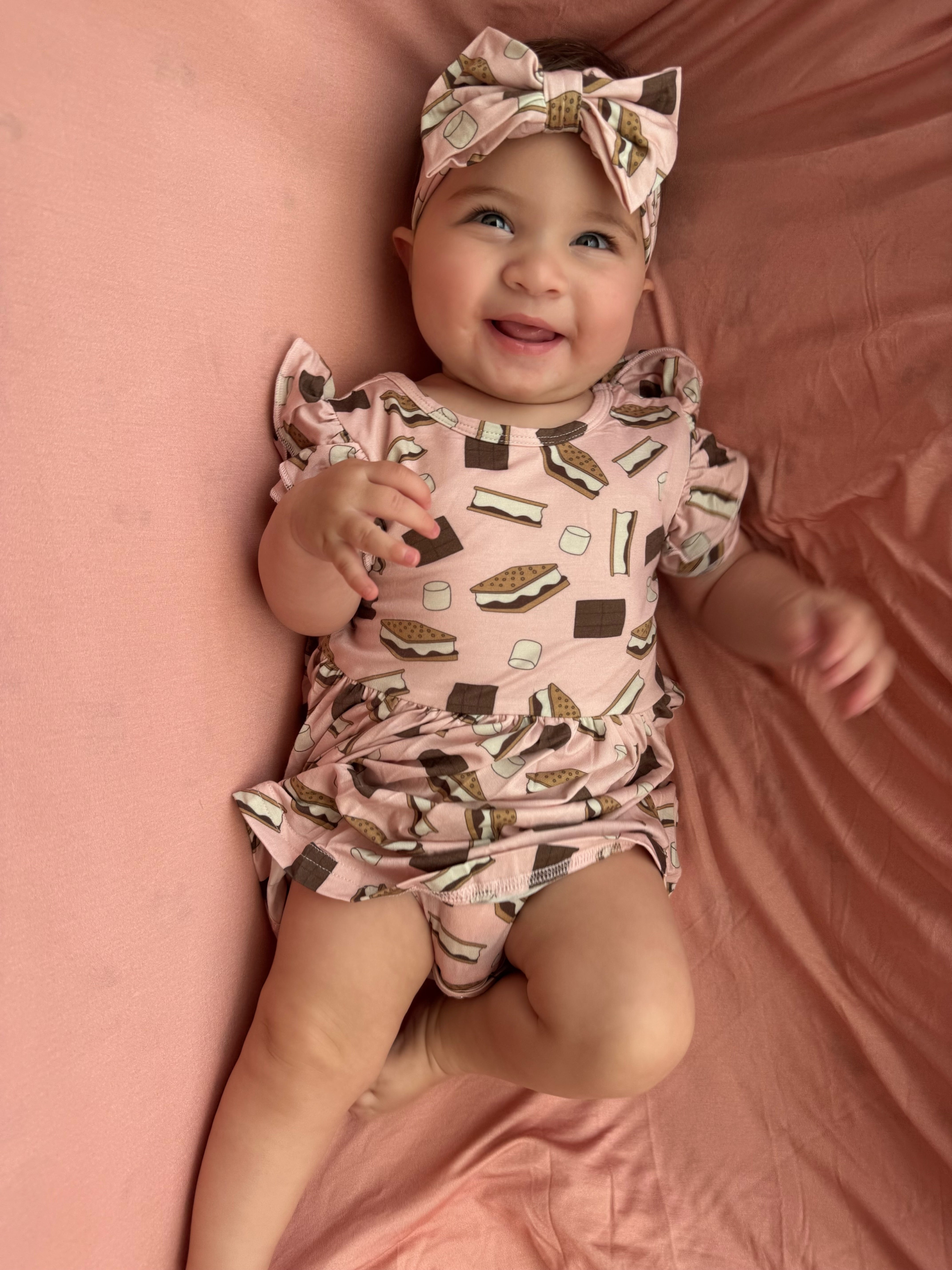 S'more To Love (bow Headband) - Pink