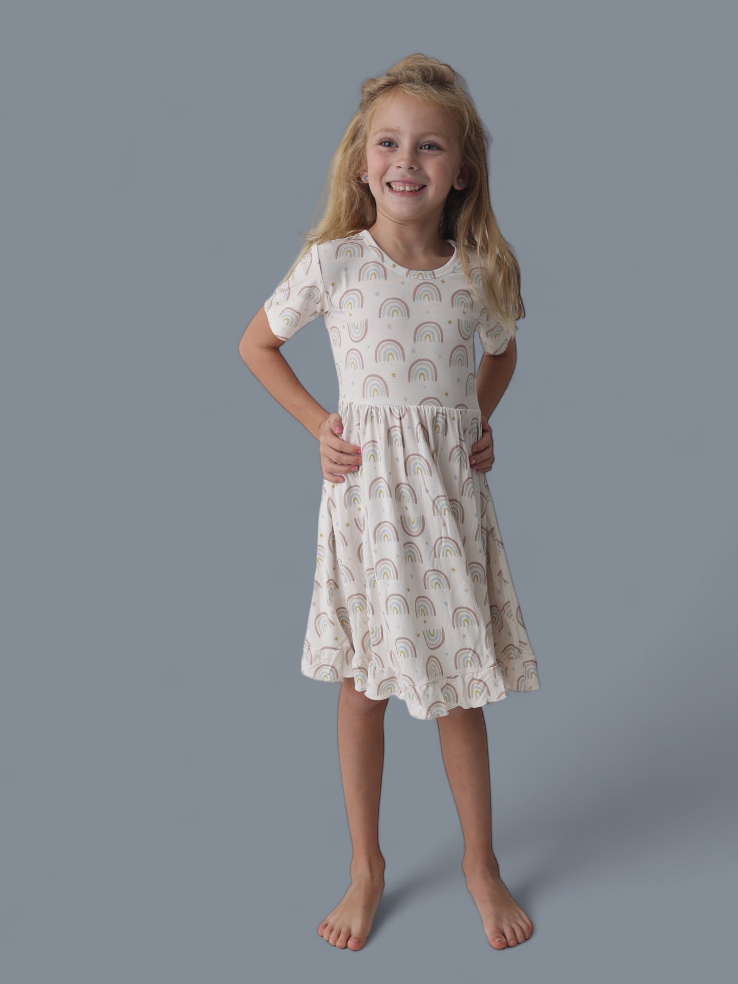 Exclusive Raleigh's Rainbows Dream Ruffle Dress