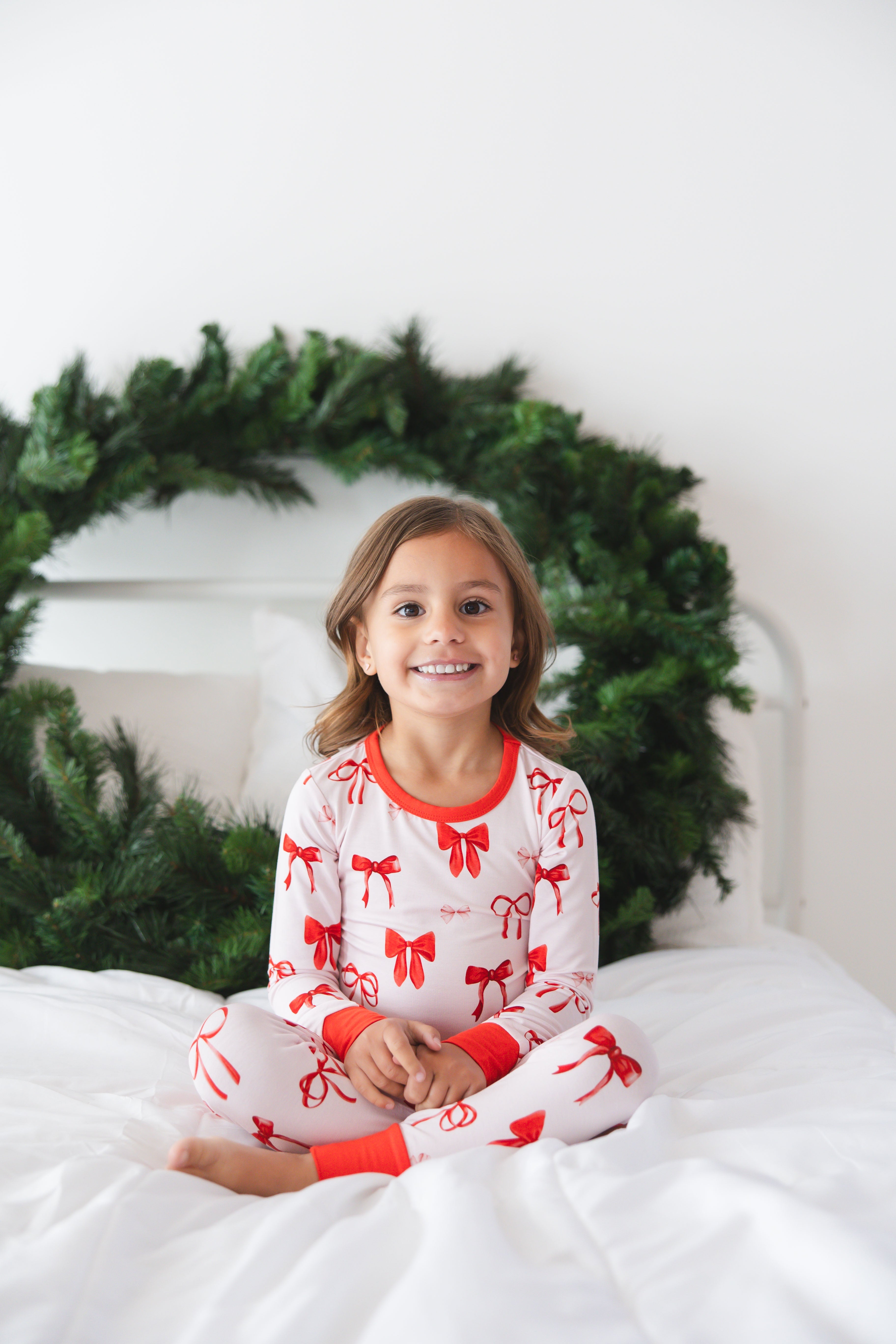 Crimson Bows Two Piece Set