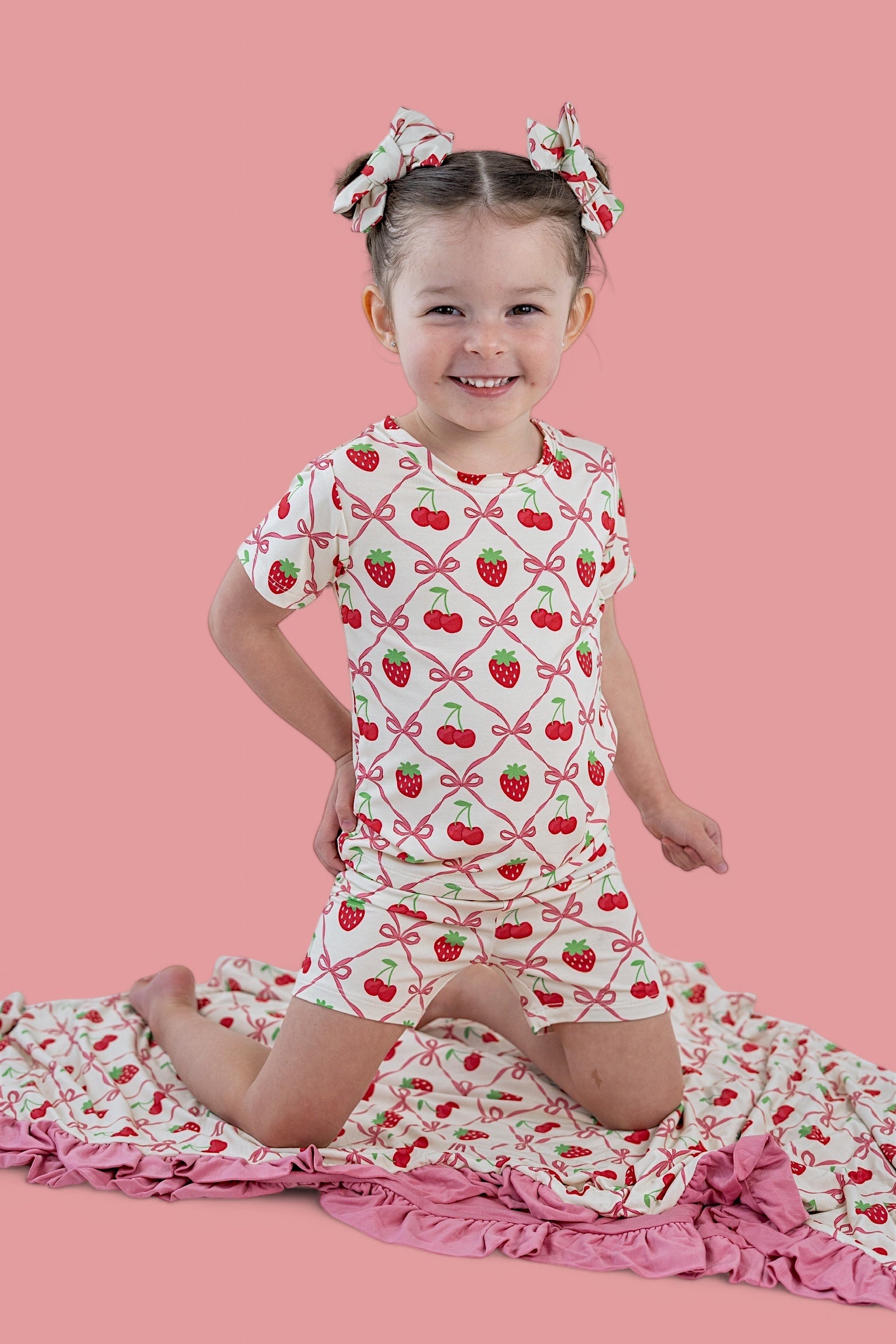 Cherry Bow Berry Dream Short Set