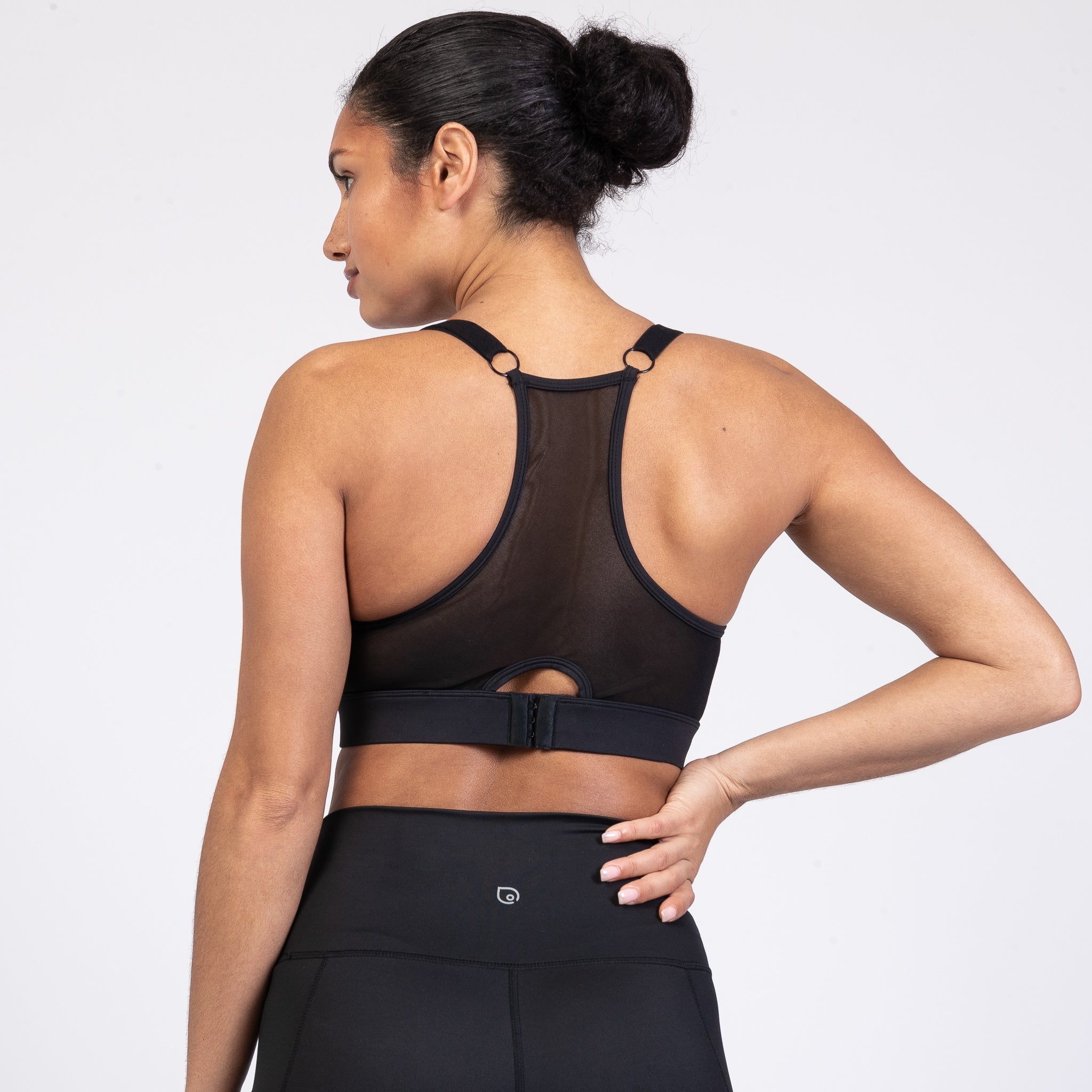 Lucie - Hiit Scalloped High Impact Nursing Sports Bra (noir)