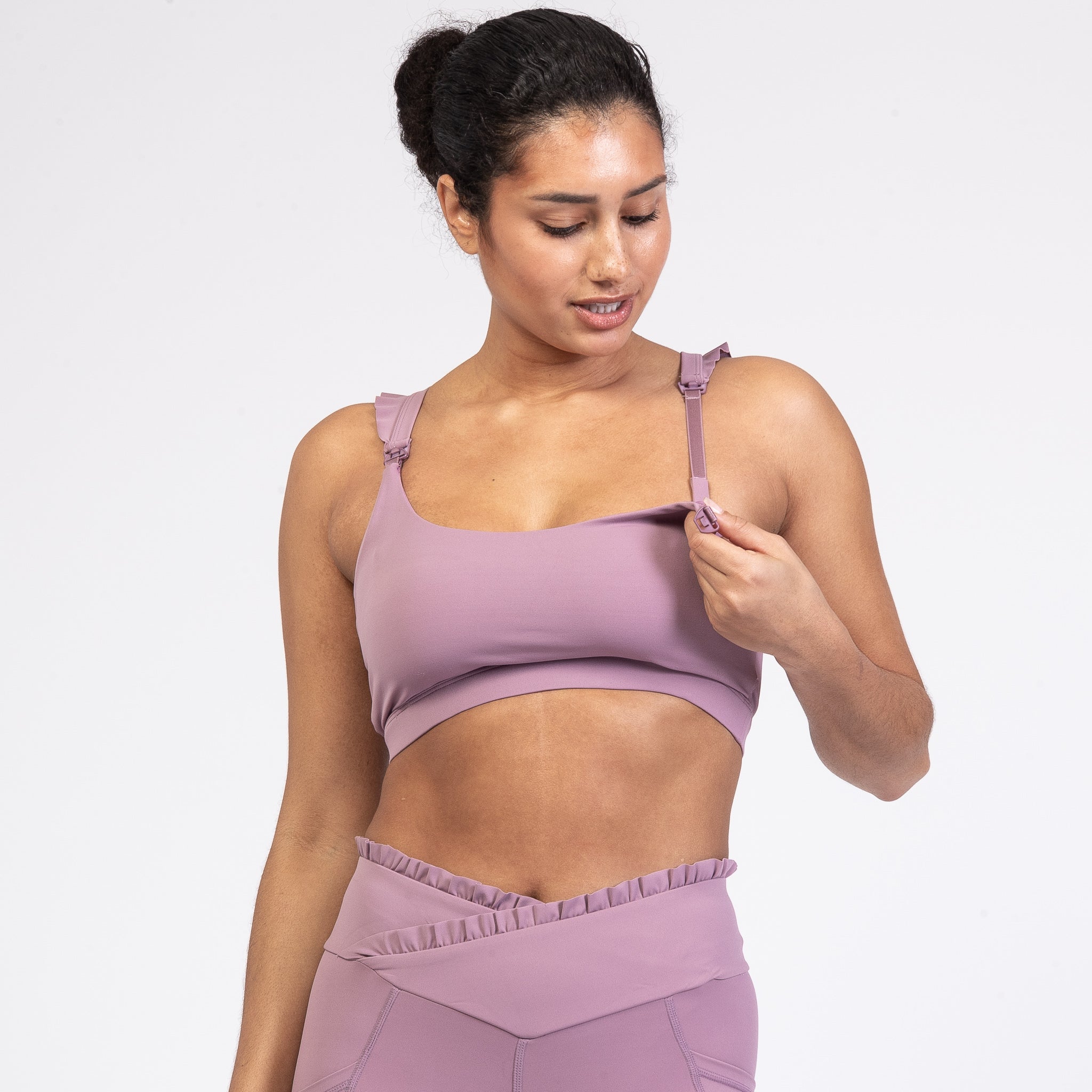 Madison - Medium Support Nursing Sport Bra (lavender Smoke)