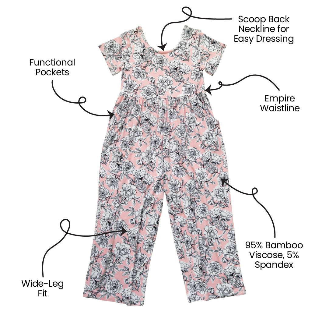 Allie Floral Bamboo Leggy Romper