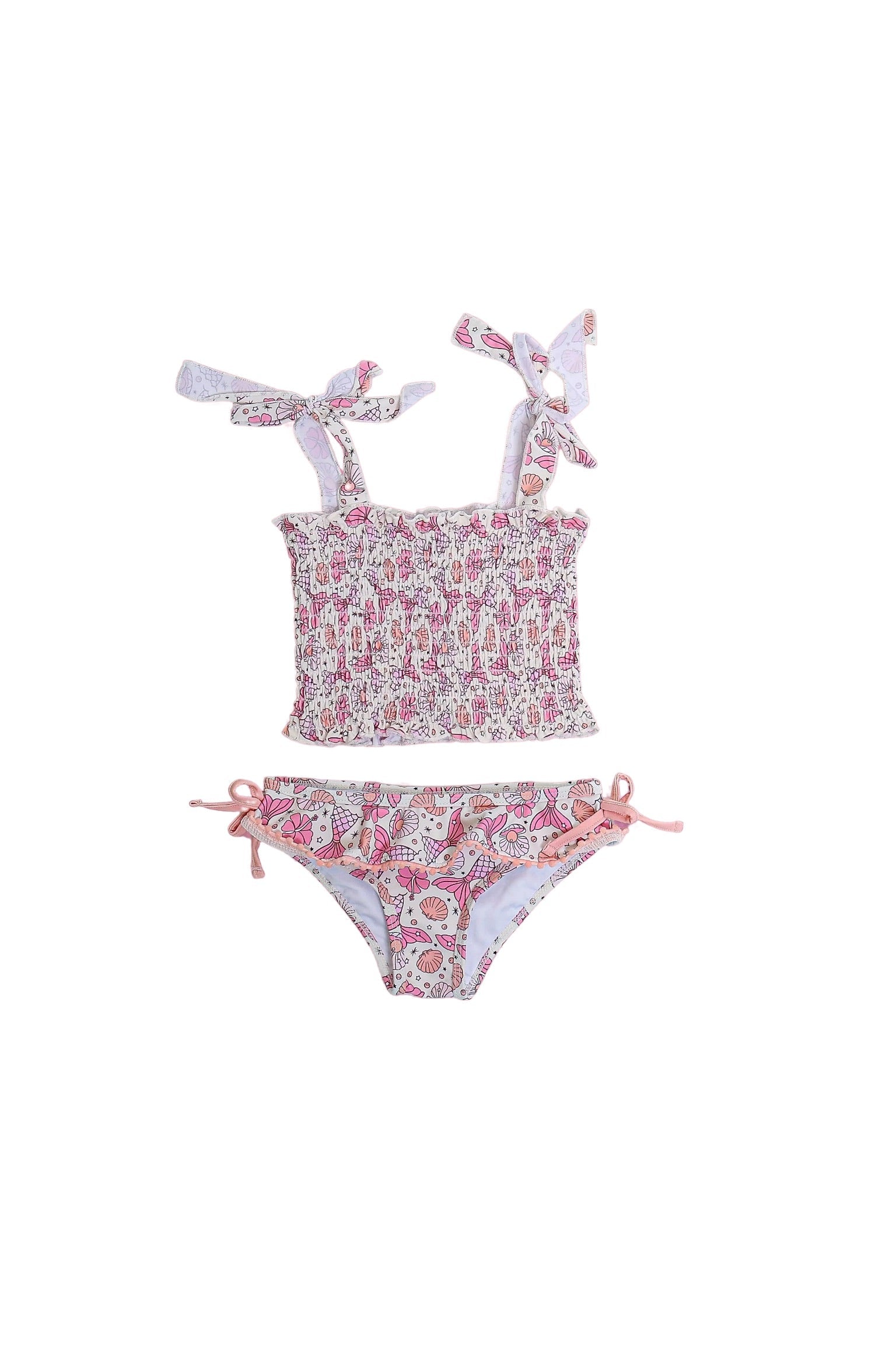 Magical Mermaid Dream Smocked Tankini Two Piece Swim Suit