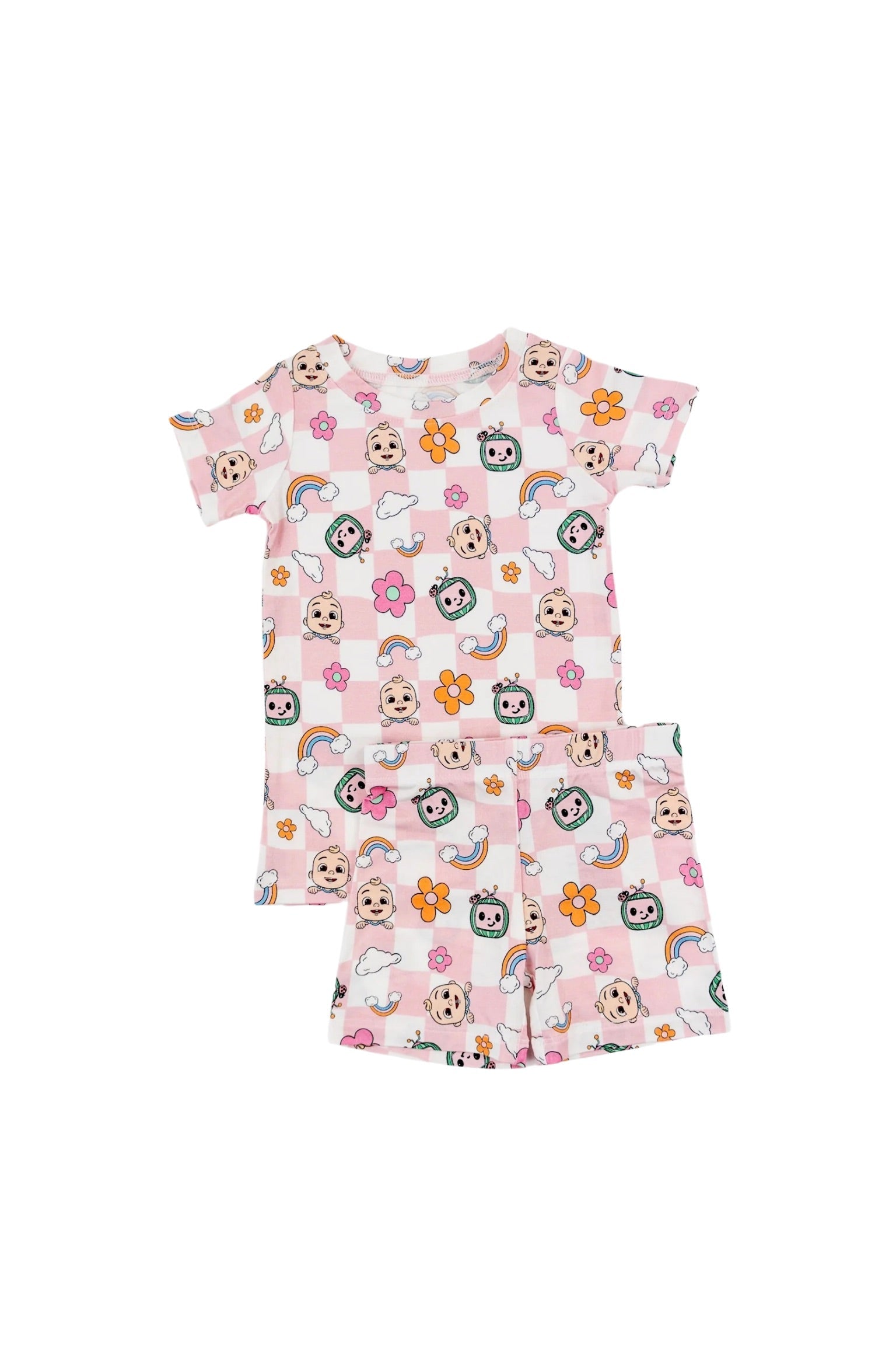 Dream Big Little Co X Cocomelon Jj Rainbow Checkers Dream Short Set