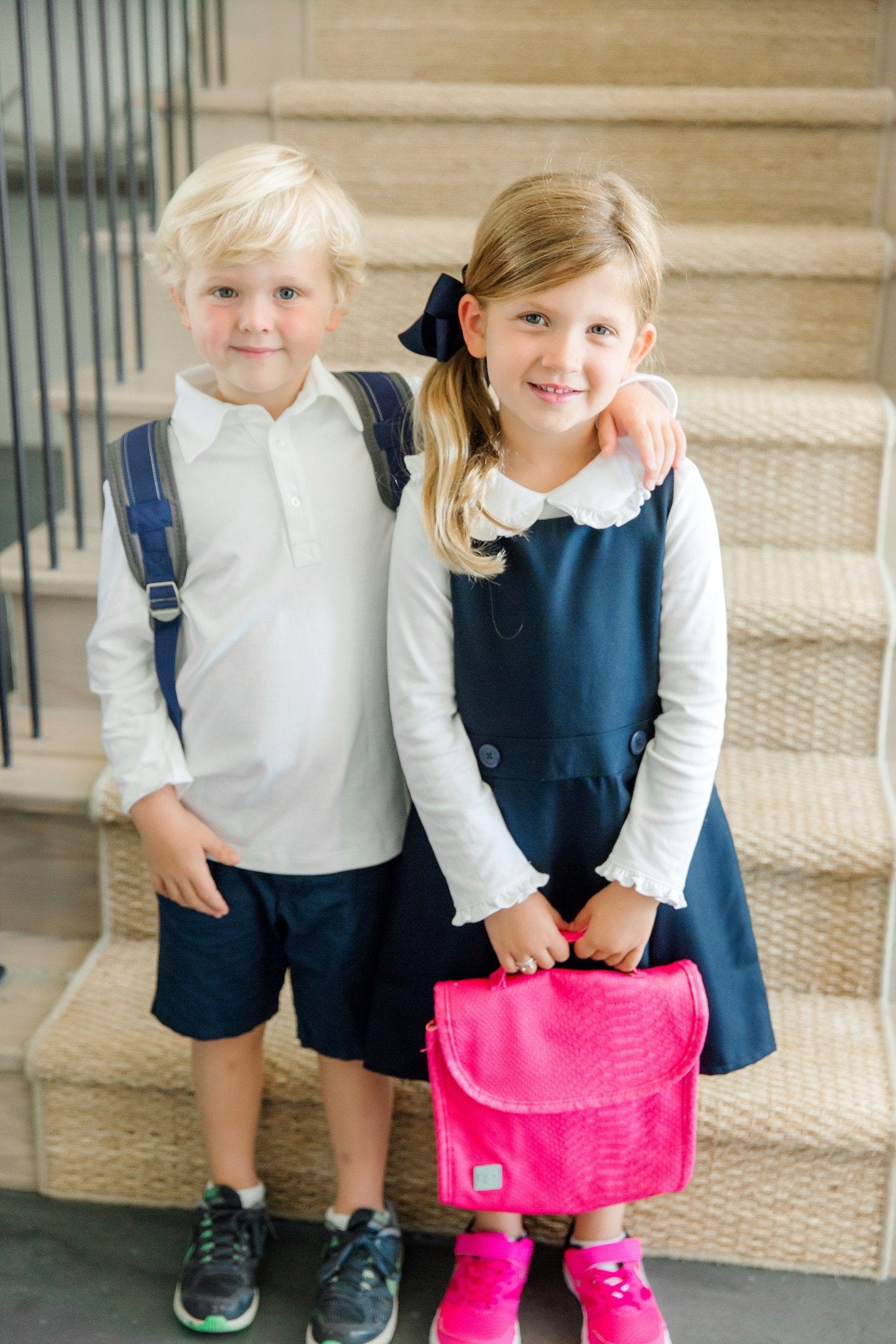 Finn Pima Cotton Long Sleeve Polo For Boys - White