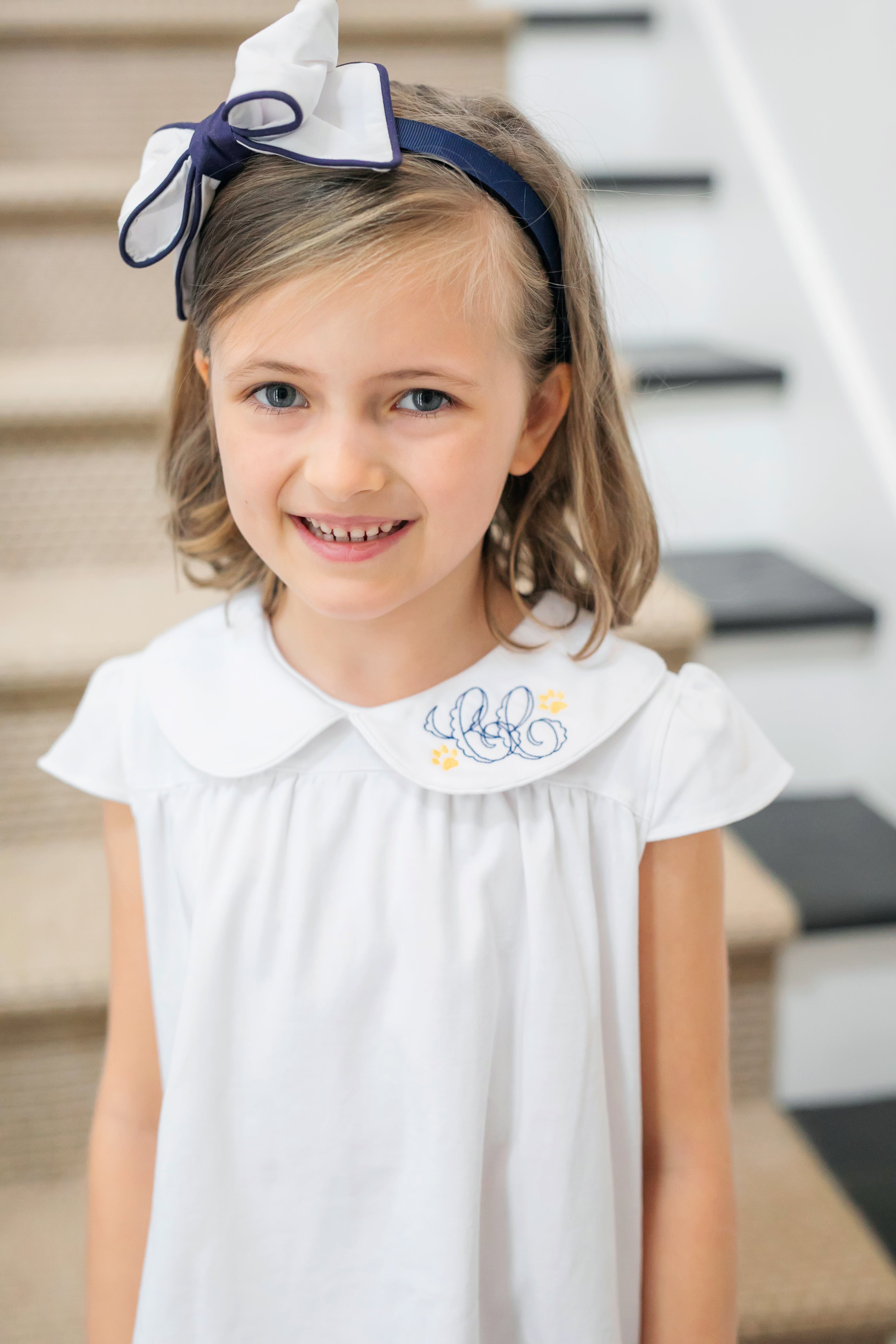 Minden Cap-sleeve Peter Pan Collar Top