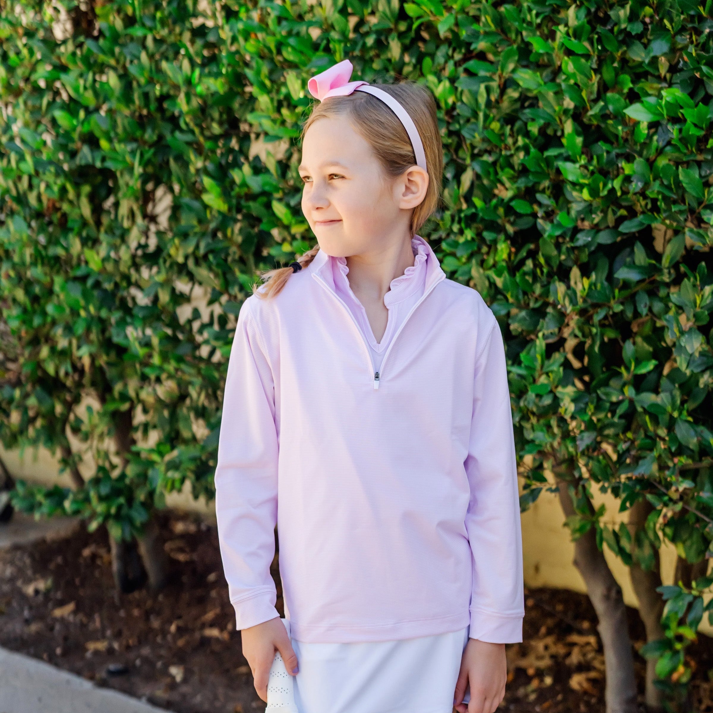 Sam Performance Pullover By Lh Sport Pink Stripes