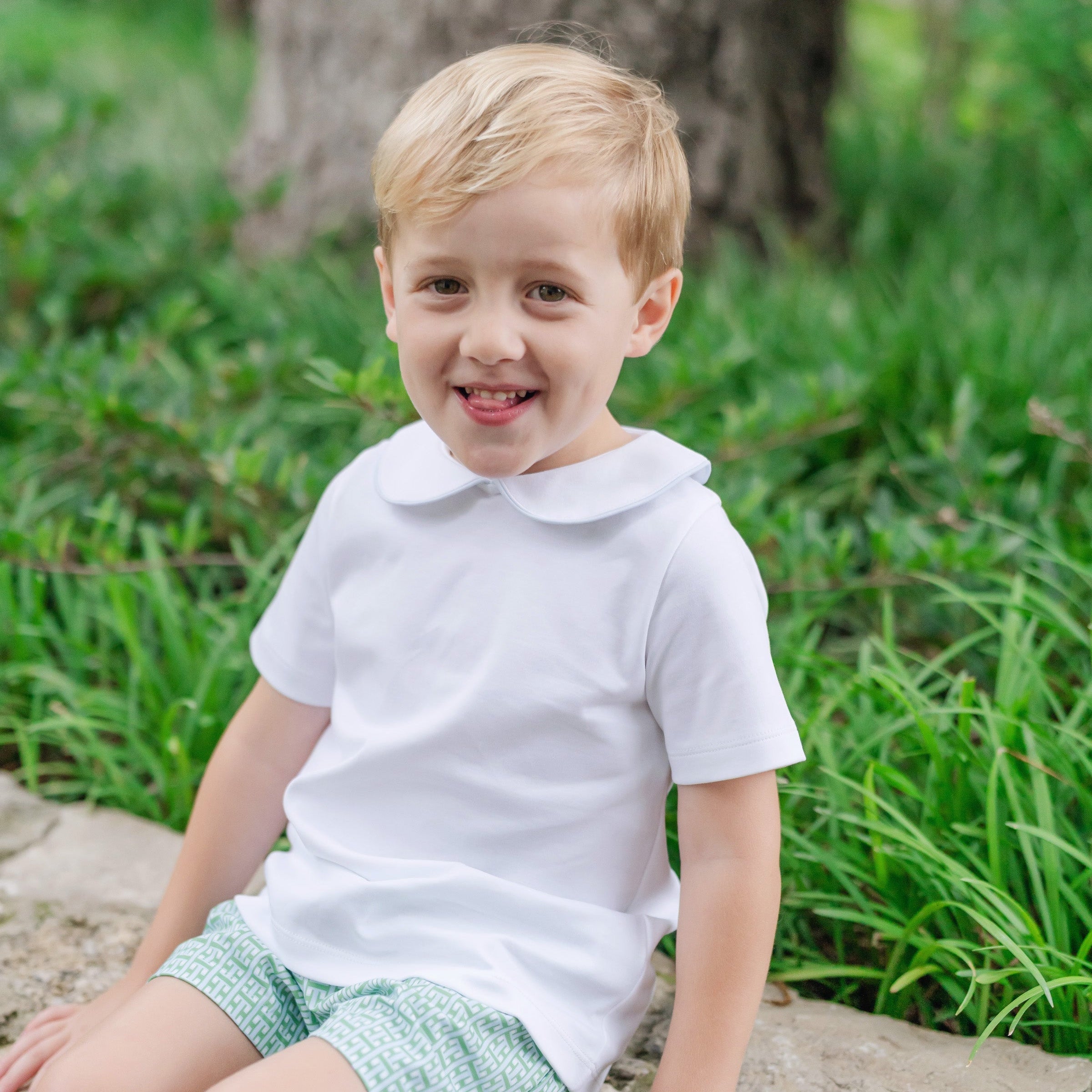 Field Boys' Woven Short Set - Garden Trellis