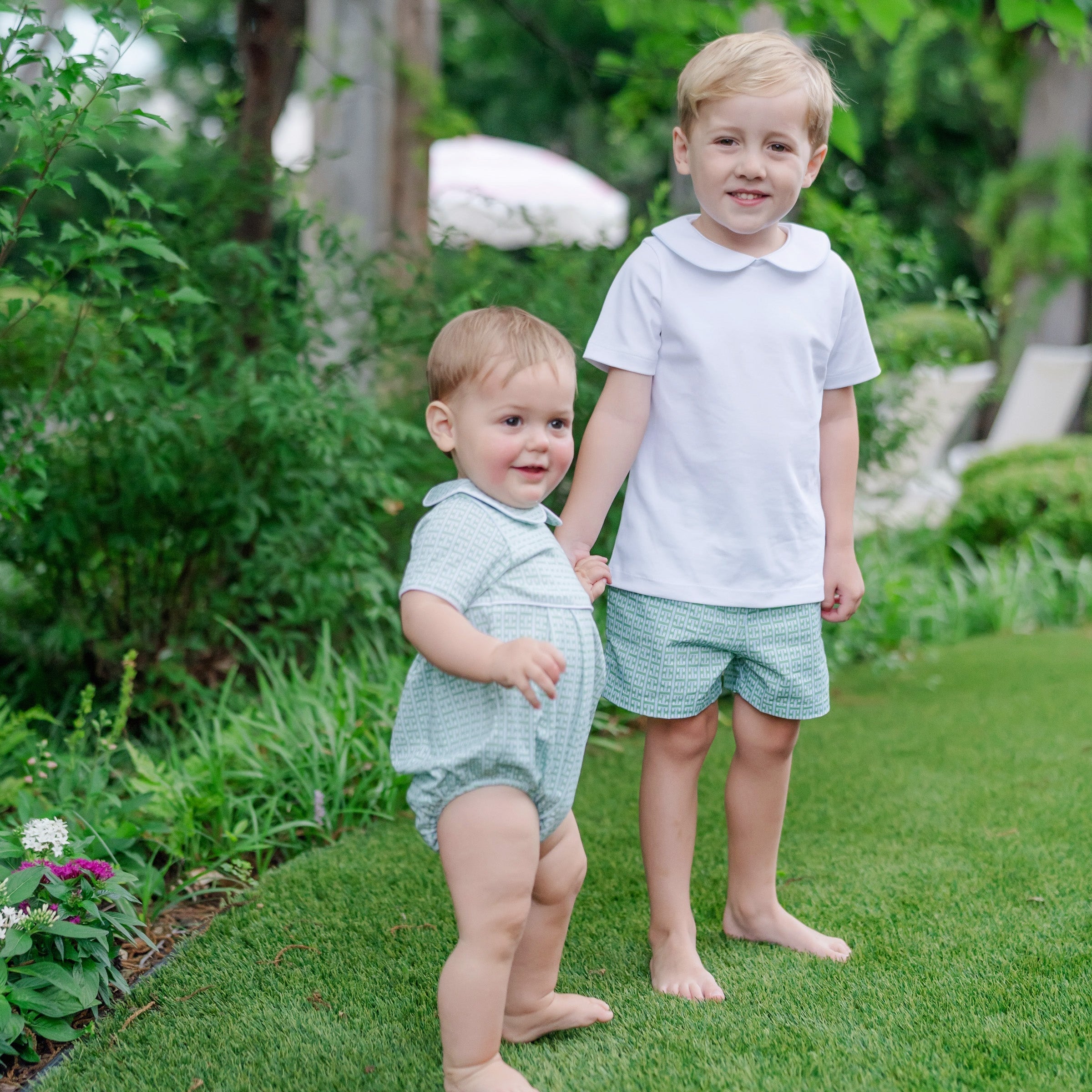 Field Boys' Woven Short Set - Garden Trellis