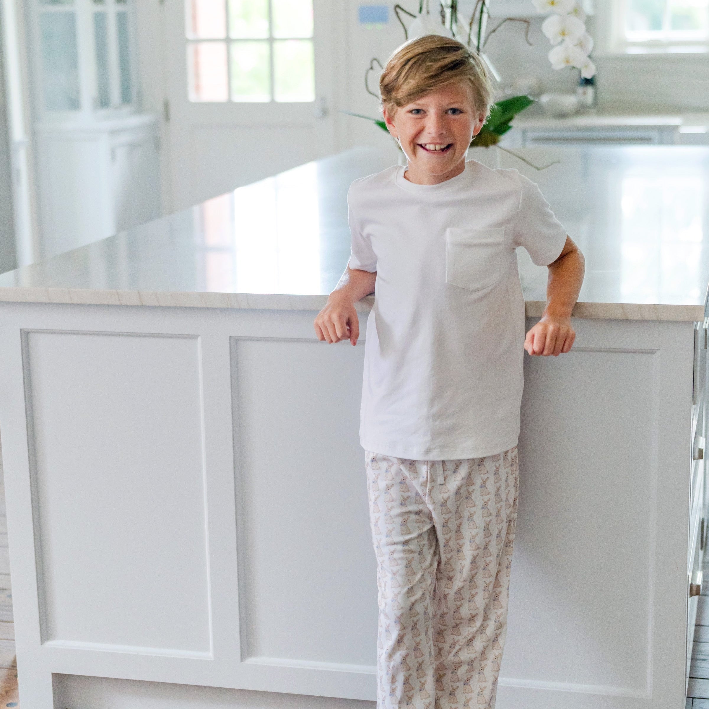 Beckett Boys' Hangout Pant - Easter Bunnies Blue