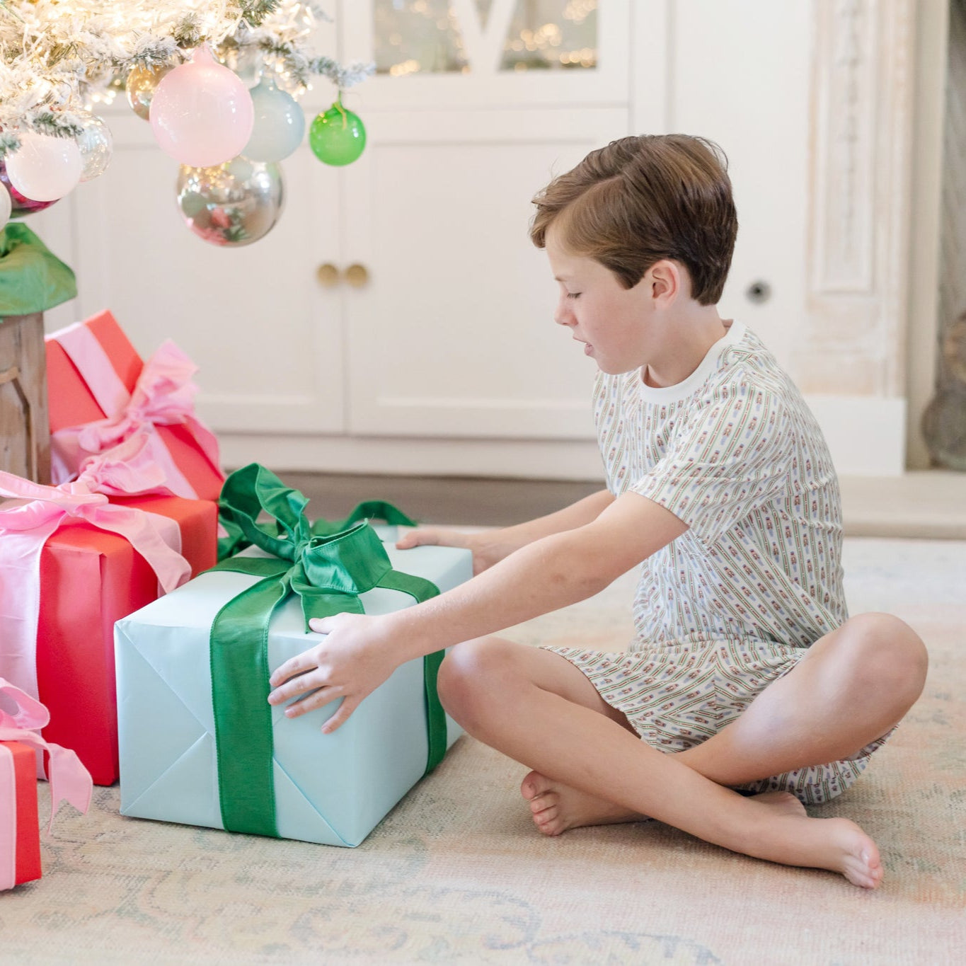 Charles Boys' Short Set Nutcracker Stripe
